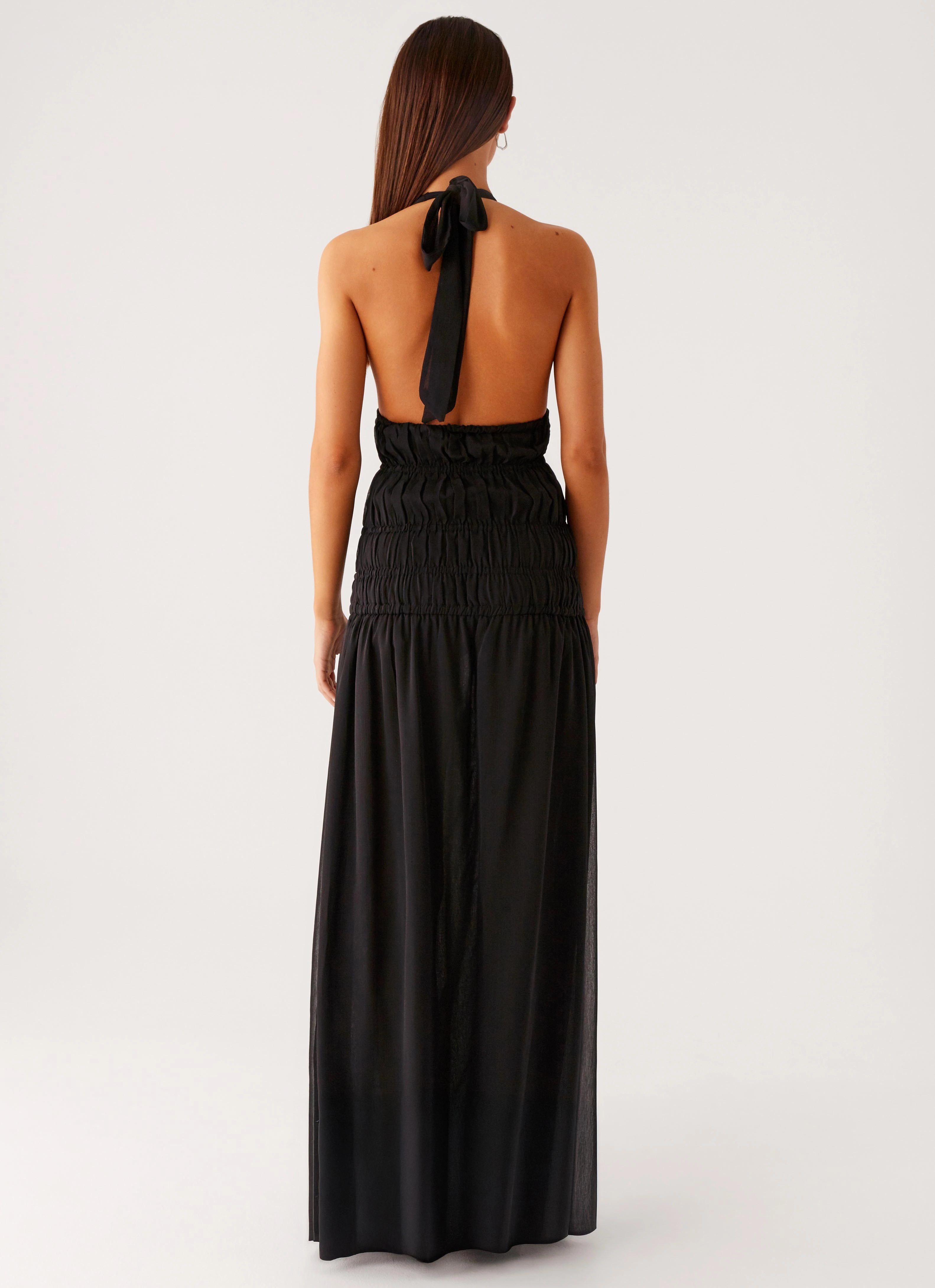 Dione Halter Maxi Dress - Black Everyday Style