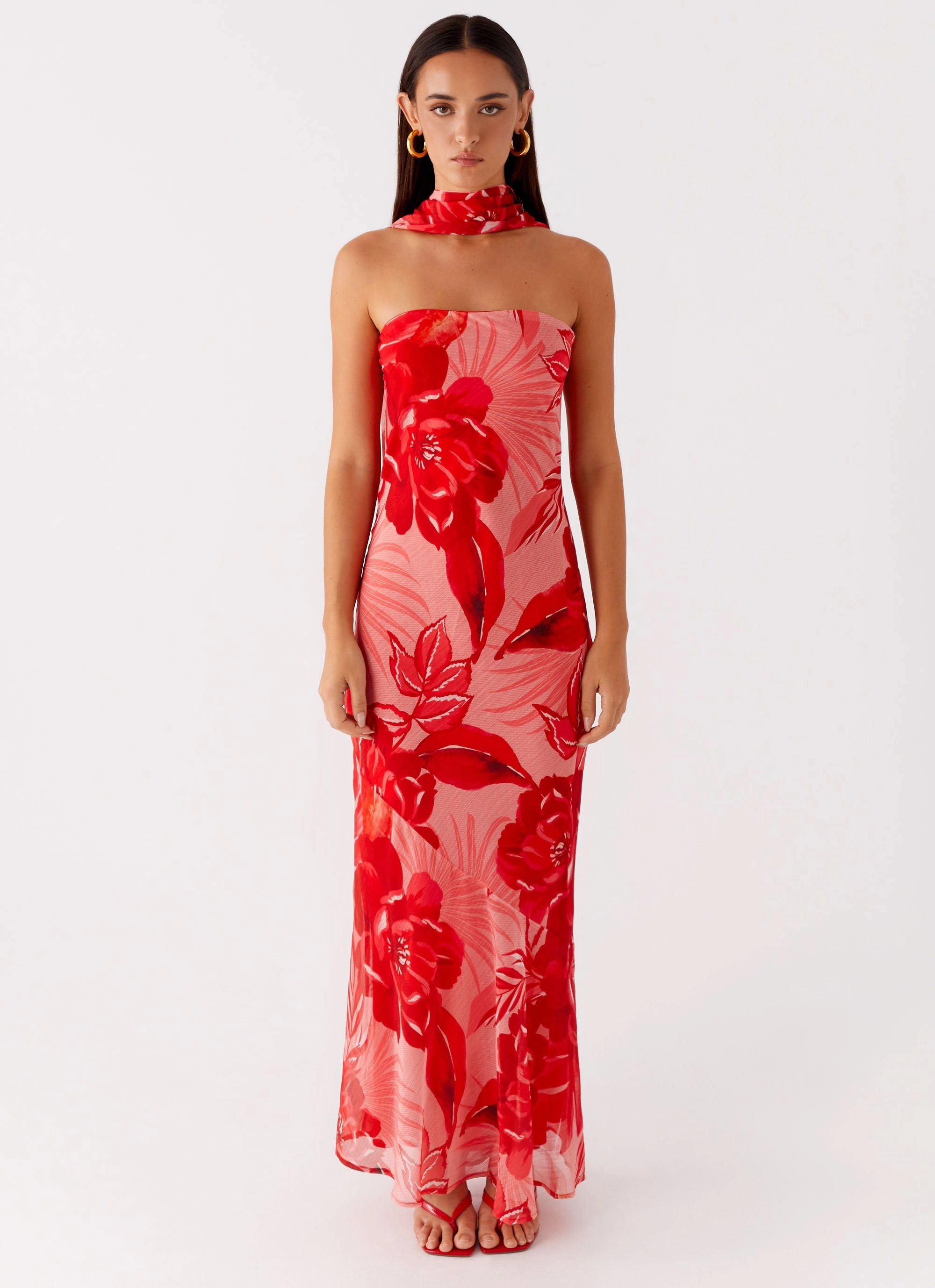 Under The Pagoda Maxi Dress - Sicily Sunsets Print Comfy Layers