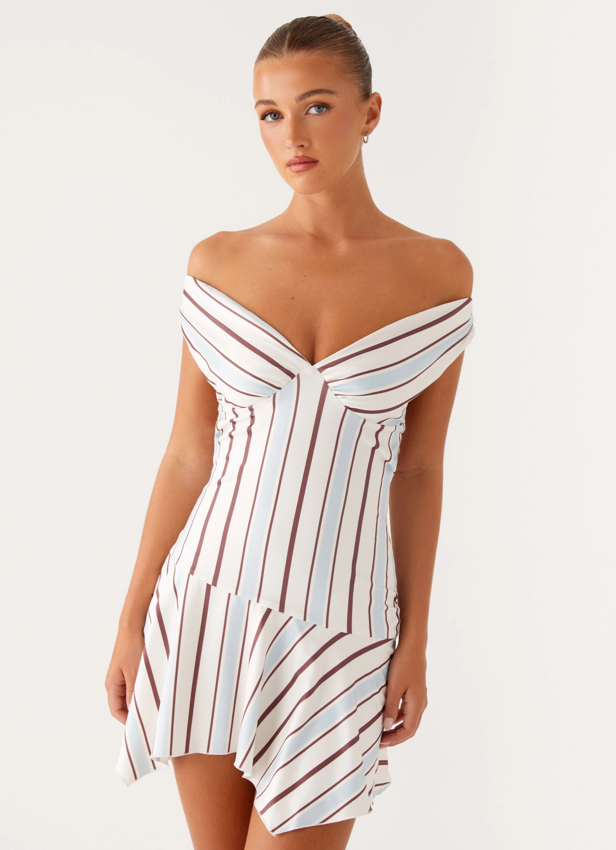Kirby Mini Dress - Blue Stripe Playful Vibe
