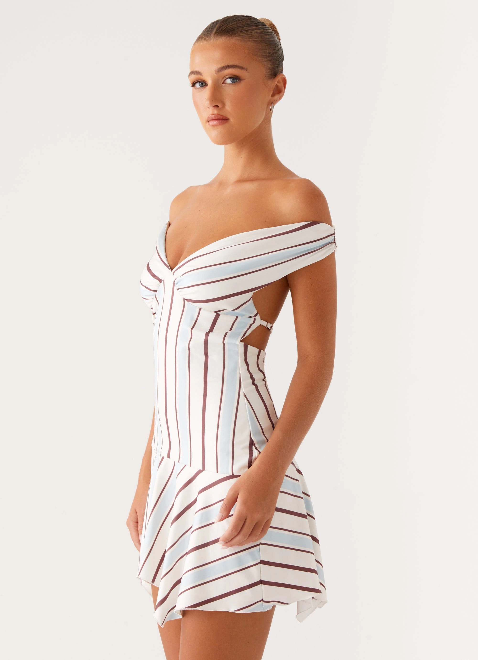Kirby Mini Dress - Blue Stripe Smart Casual