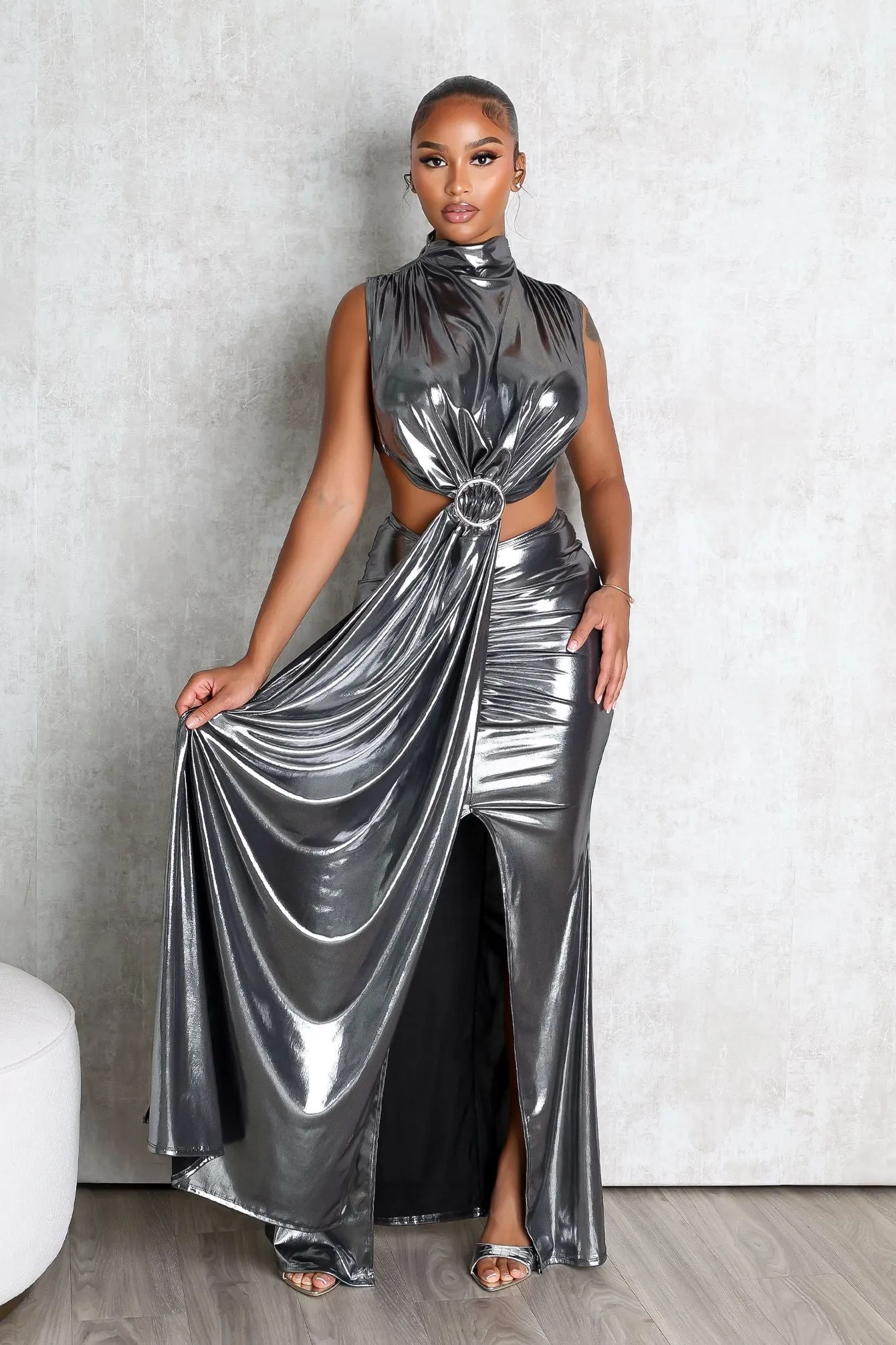 Cypher Foil Maxi Dress Bold Patterns Anniversary-Event