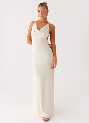 Best-Seller Relaxed and Effortless Dahliana Maxi Dress - Off White