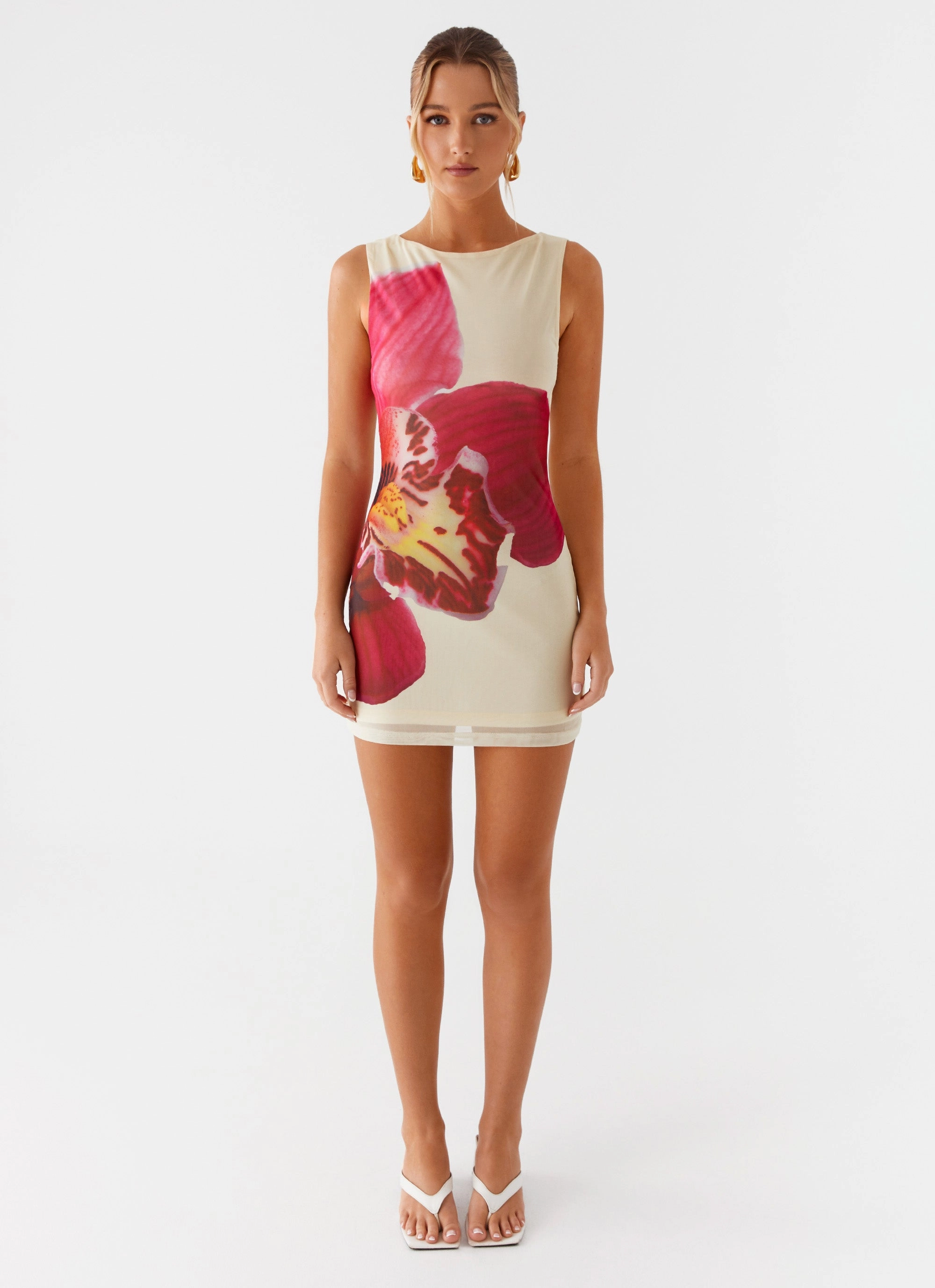 Print Mix Happy Hour Mini Dress - Yellow