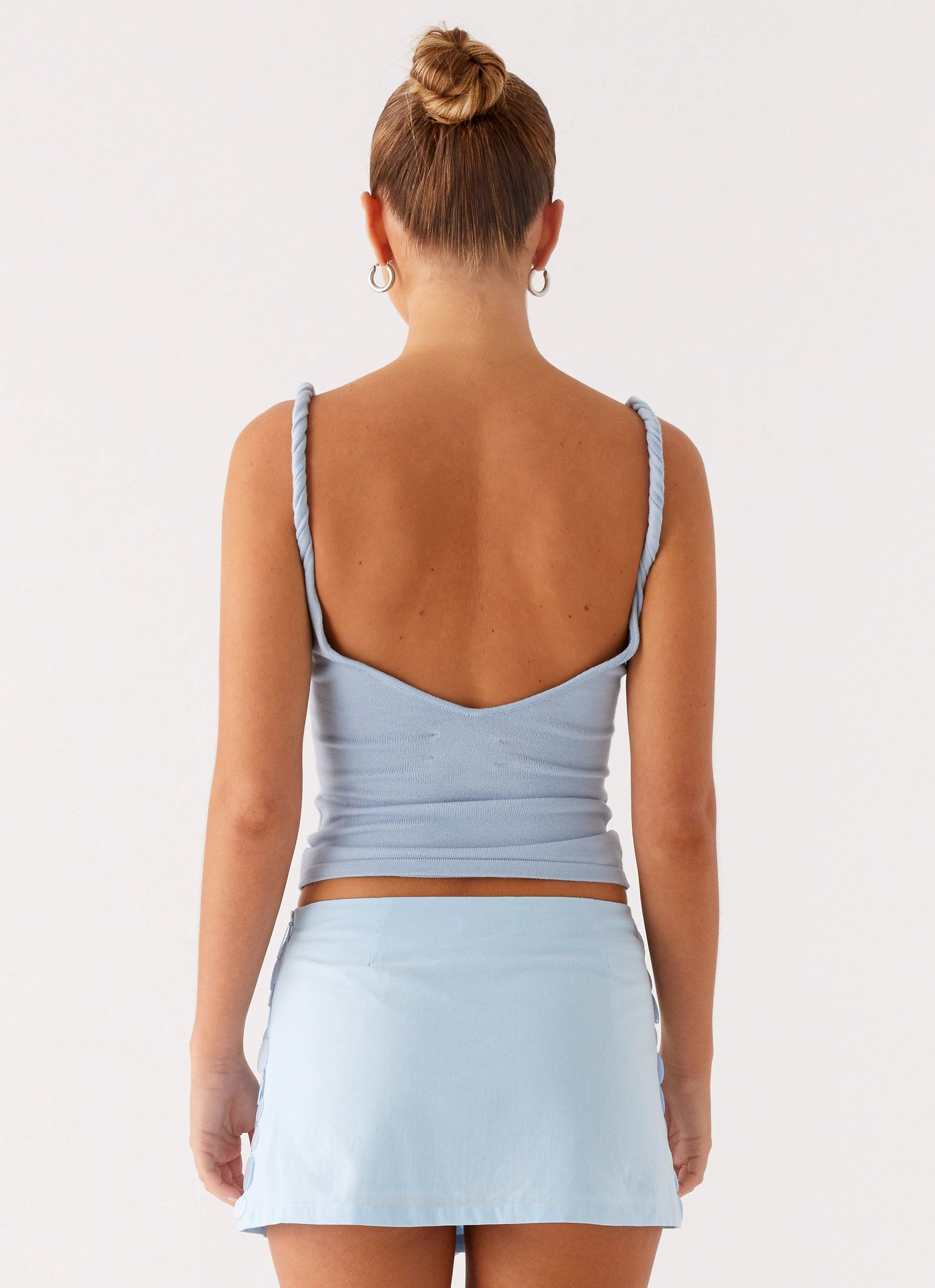 Airy Comfort Movie Star Mini Skirt - Blue