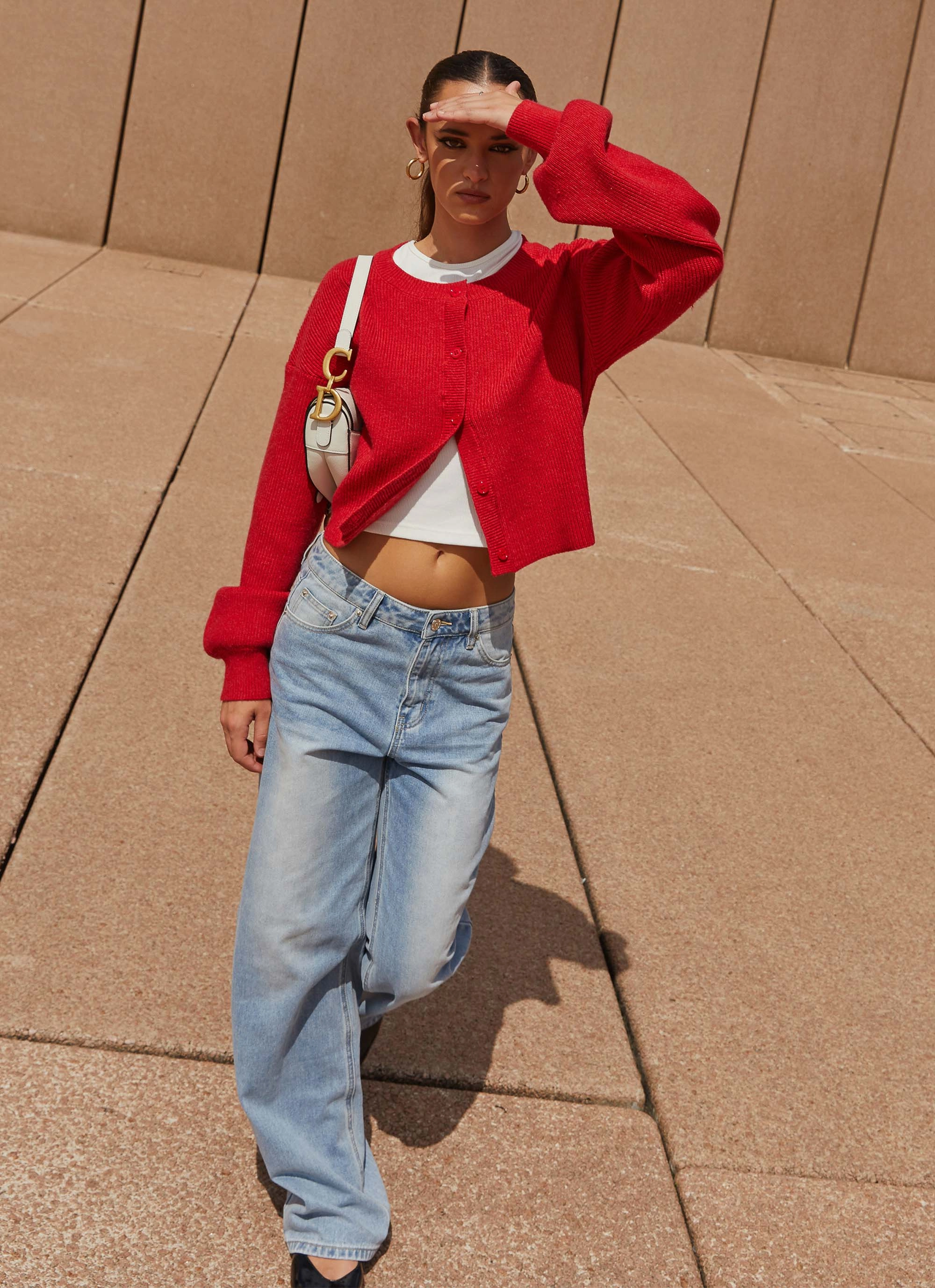 Daphne Knit Cardigan - Cherry Sleek Comfort