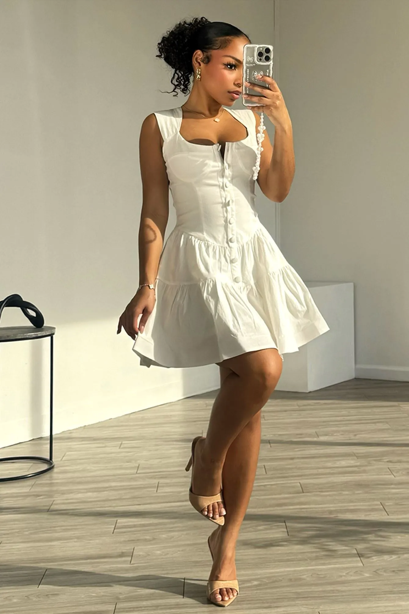 All Season Genoa Poplin Flare Dress