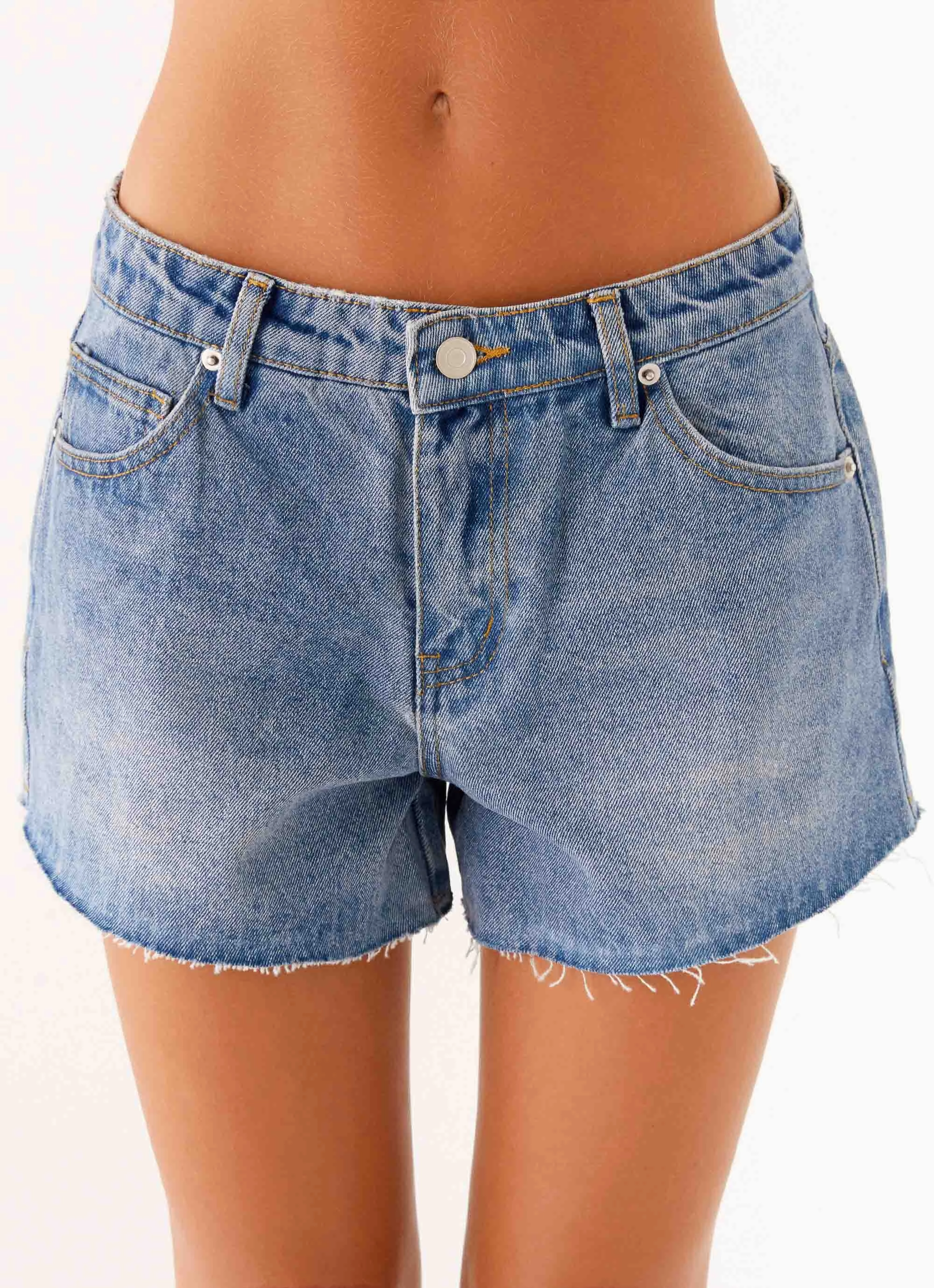 Fashion Comfort Wear Versatile Comfort Davie Low Rise Denim Shorts - Blue