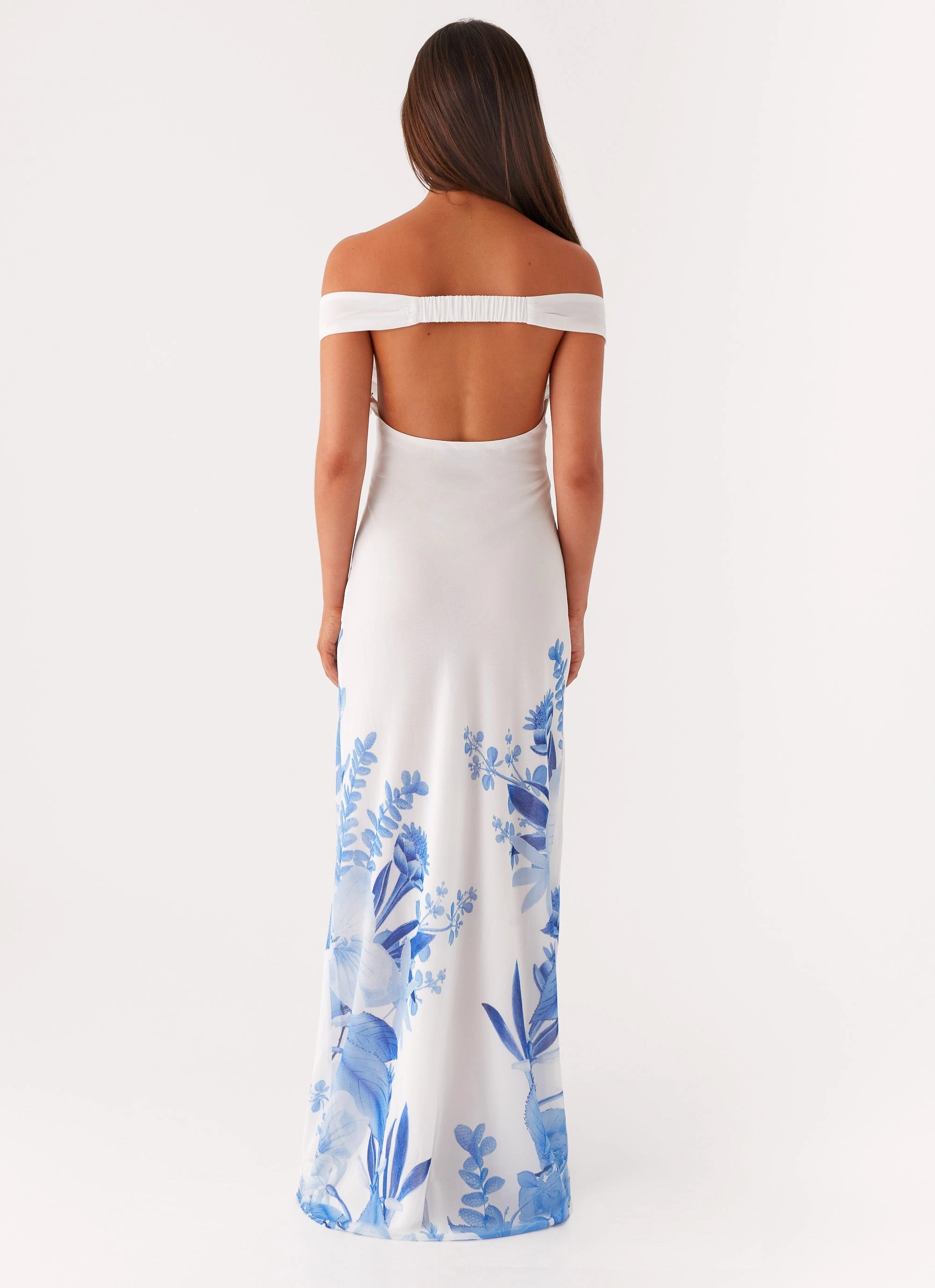 Daily Favorite Chic Direction Krissa Maxi Dress - Blue Floral