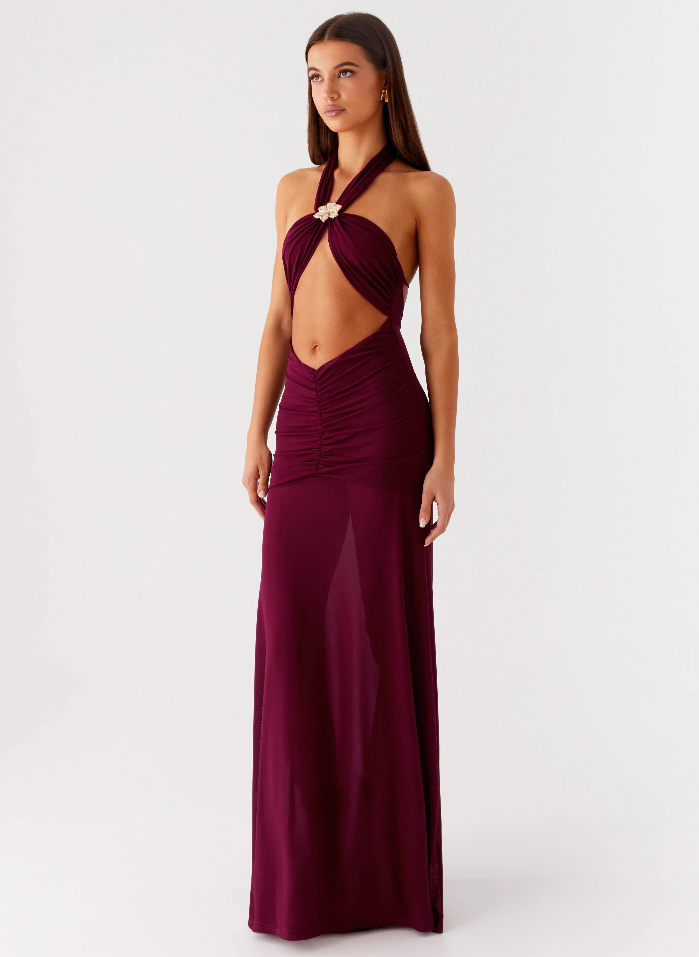 Deltina Maxi Dress - Boysenberry Fluid Fabric