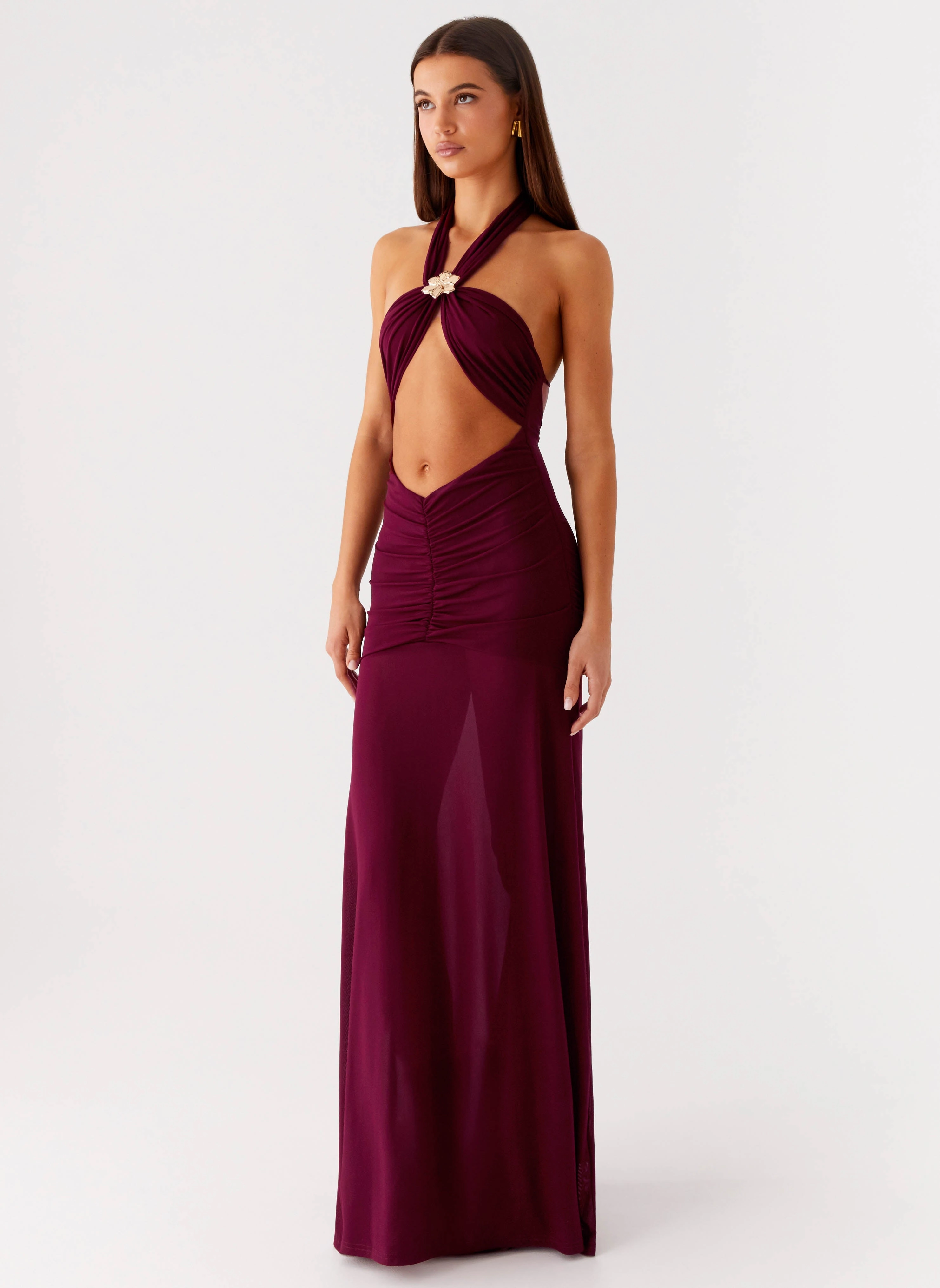 Trend Appeal Cozy Tones Deltina Maxi Dress - Boysenberry