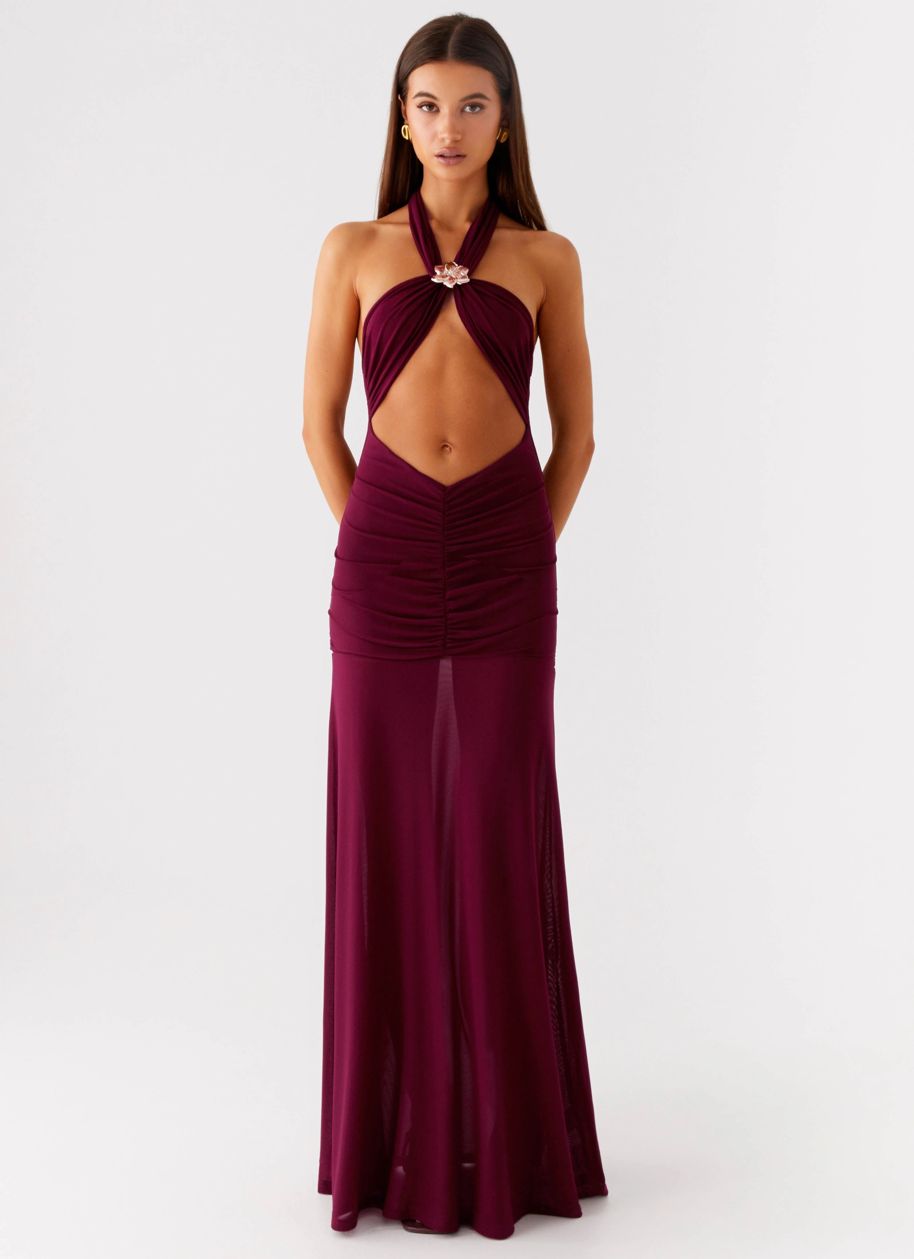 Deltina Maxi Dress - Boysenberry NonChafeSeams Chic beachwear dress