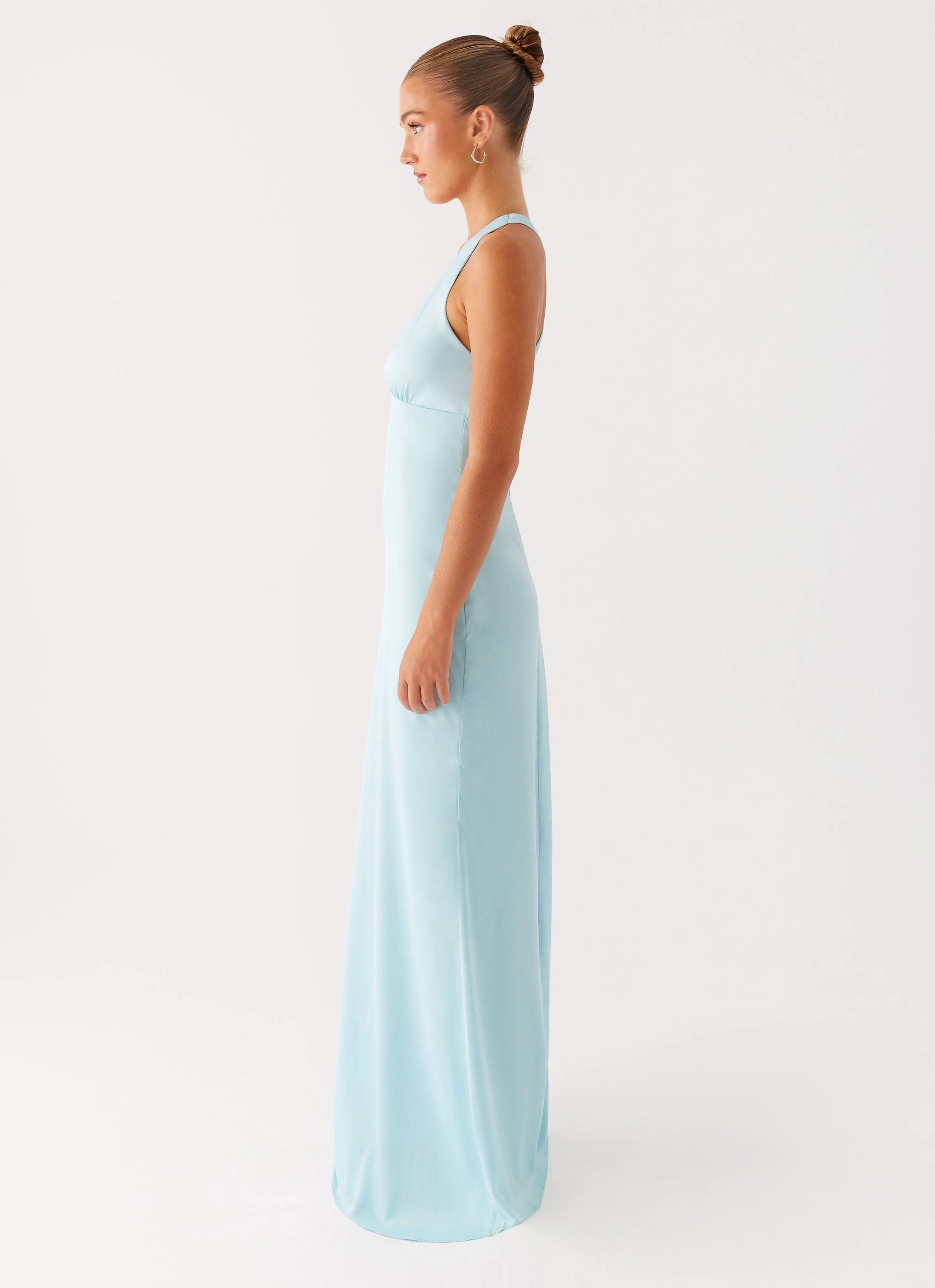 Desi Halterneck Maxi Dress - Mint Casual Essential Flower Grace