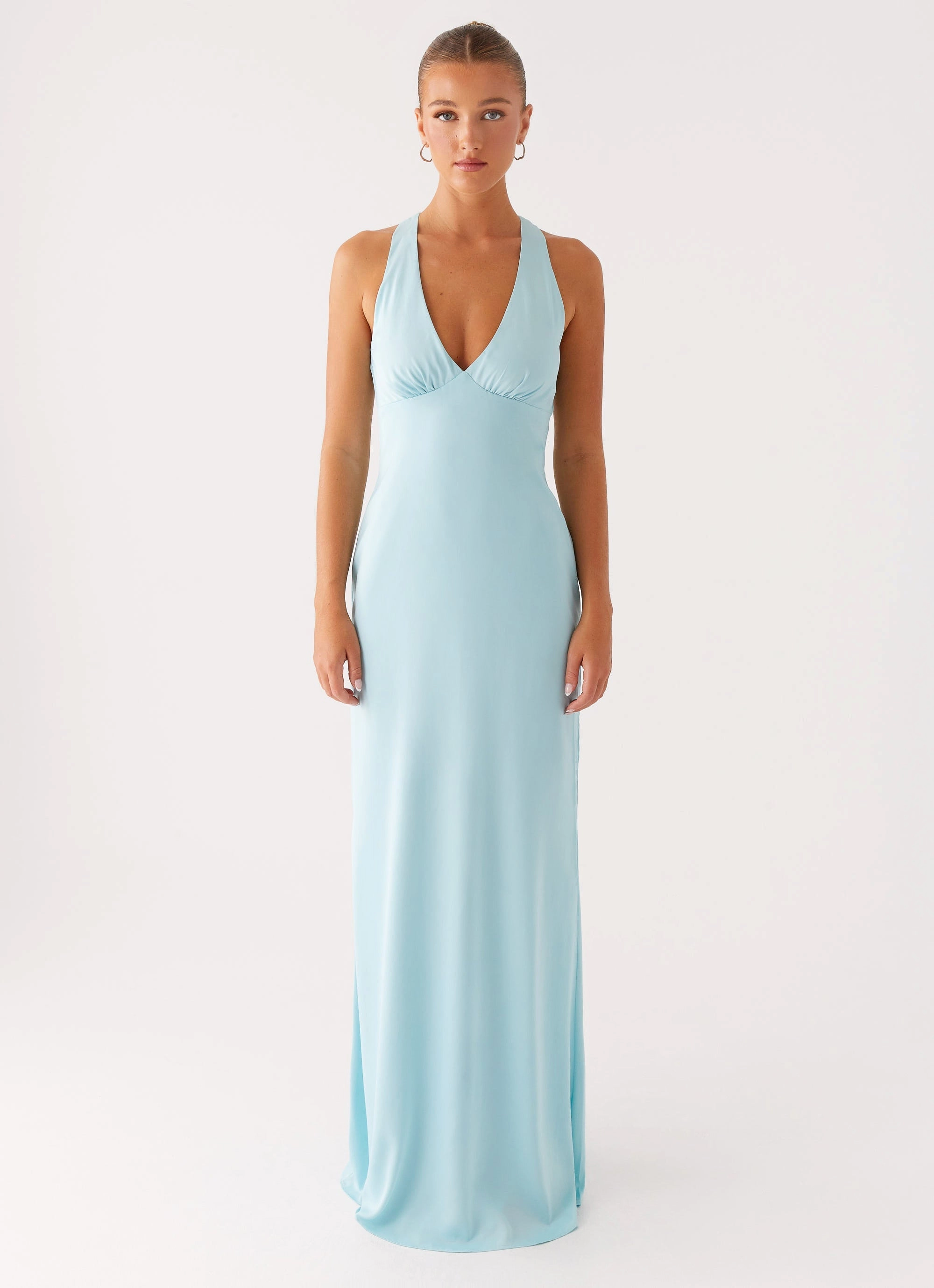 Polished Edge Feminine Line Desi Halterneck Maxi Dress - Mint