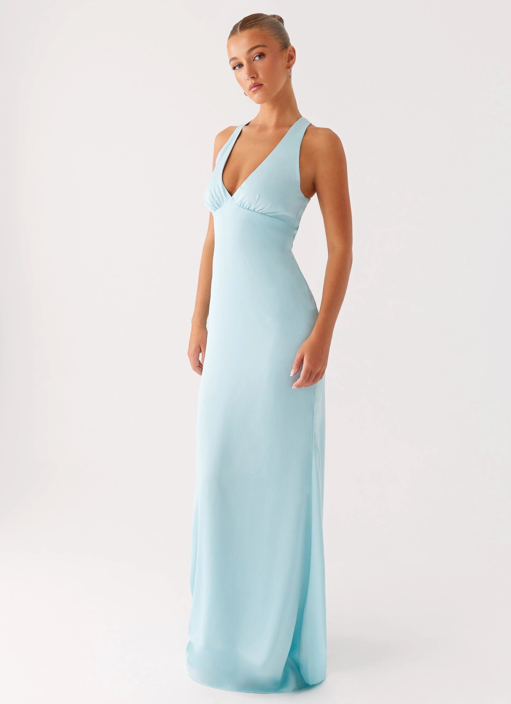 Desi Halterneck Maxi Dress - Mint Hook-And-Eye