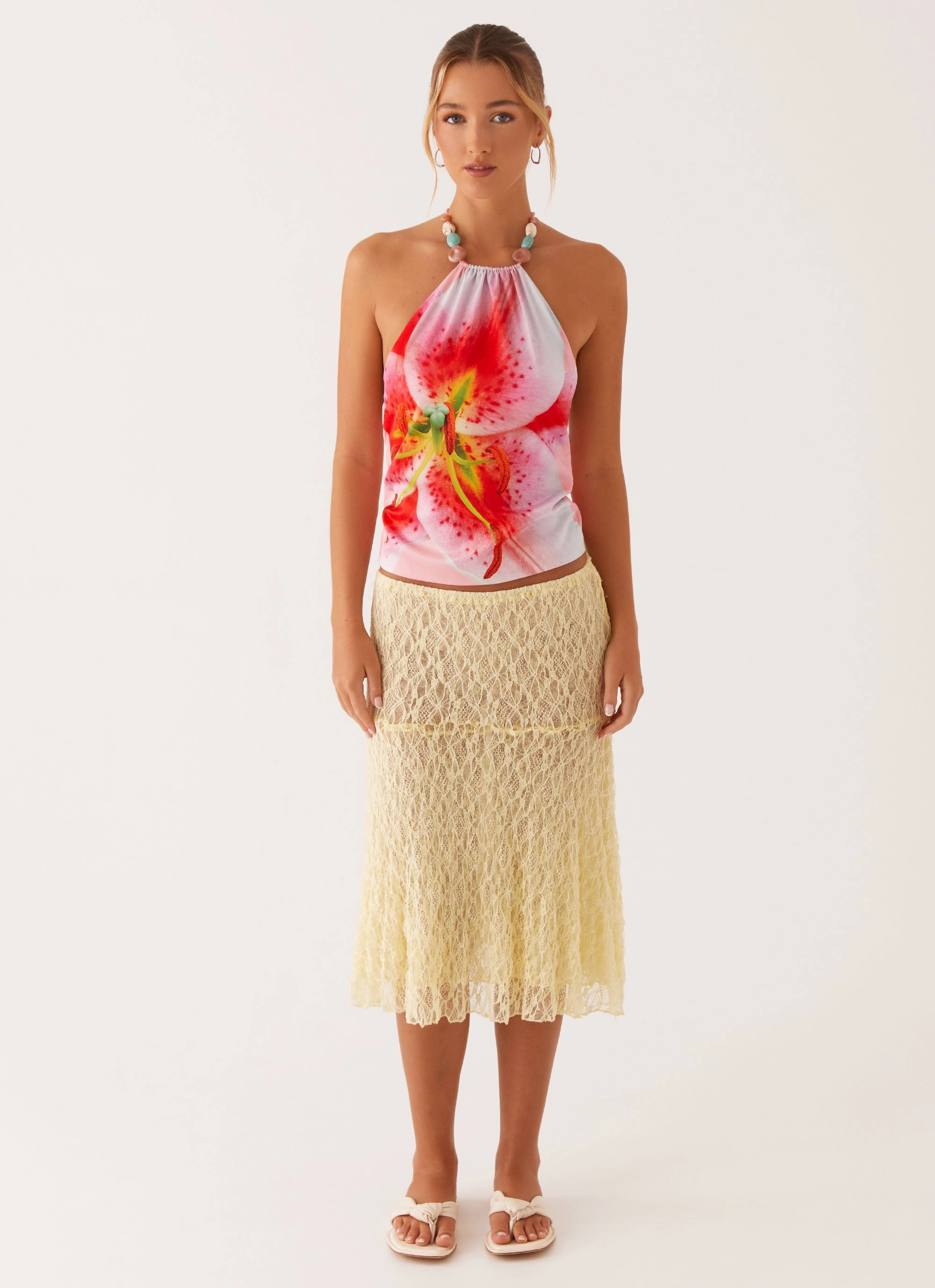 Smooth Layer Quick Fit Destiny Midi Skirt - Yellow