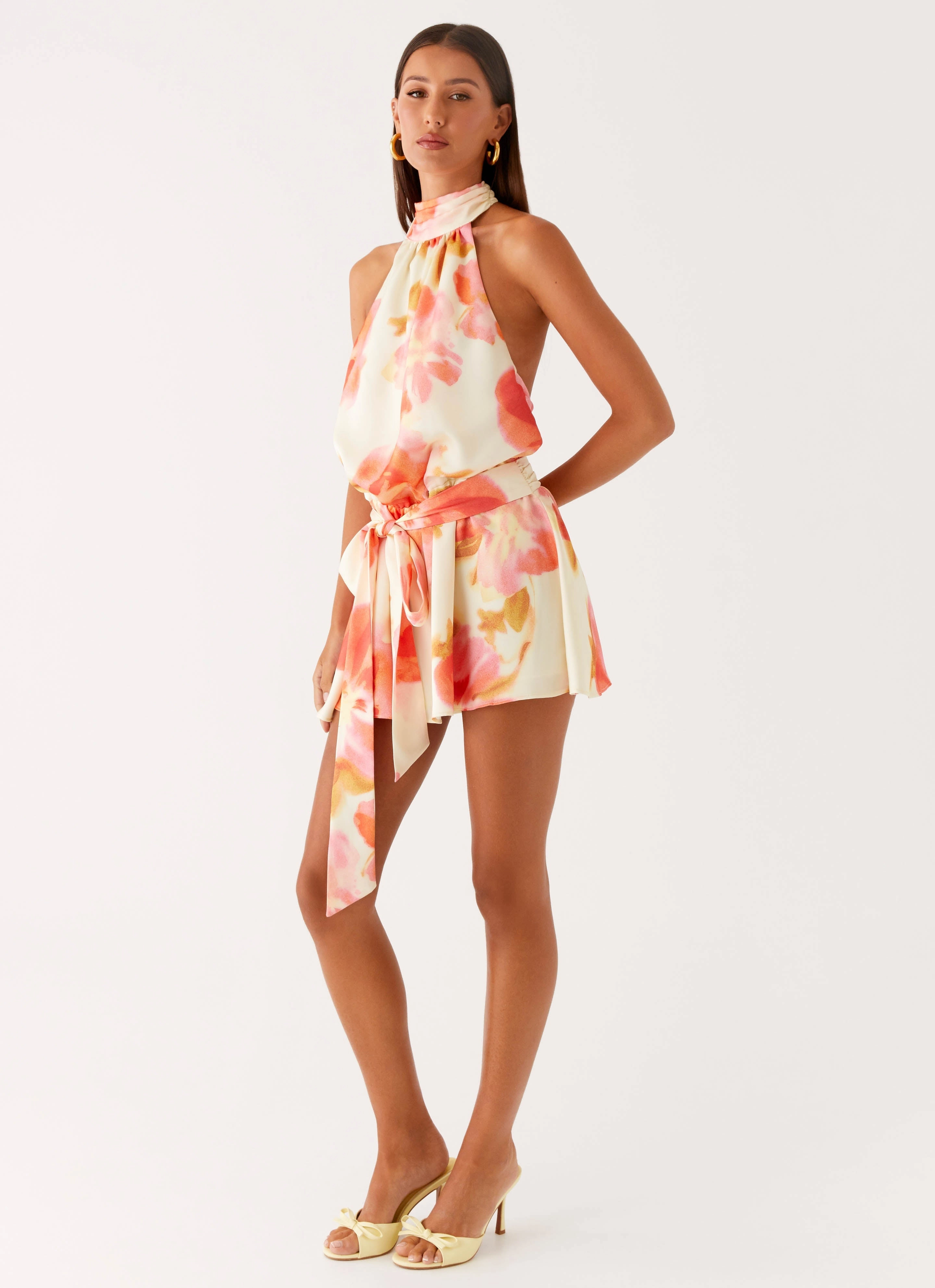 Outfit Ideas Diablo Backless Mini Dress - Mimosa Blossom