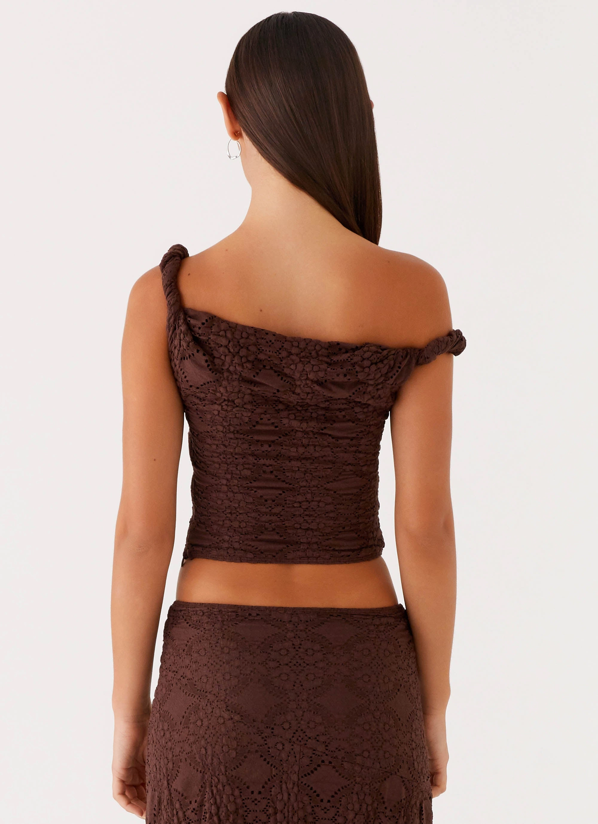 Refined Vibe Diamond Sky Top - Chocolate