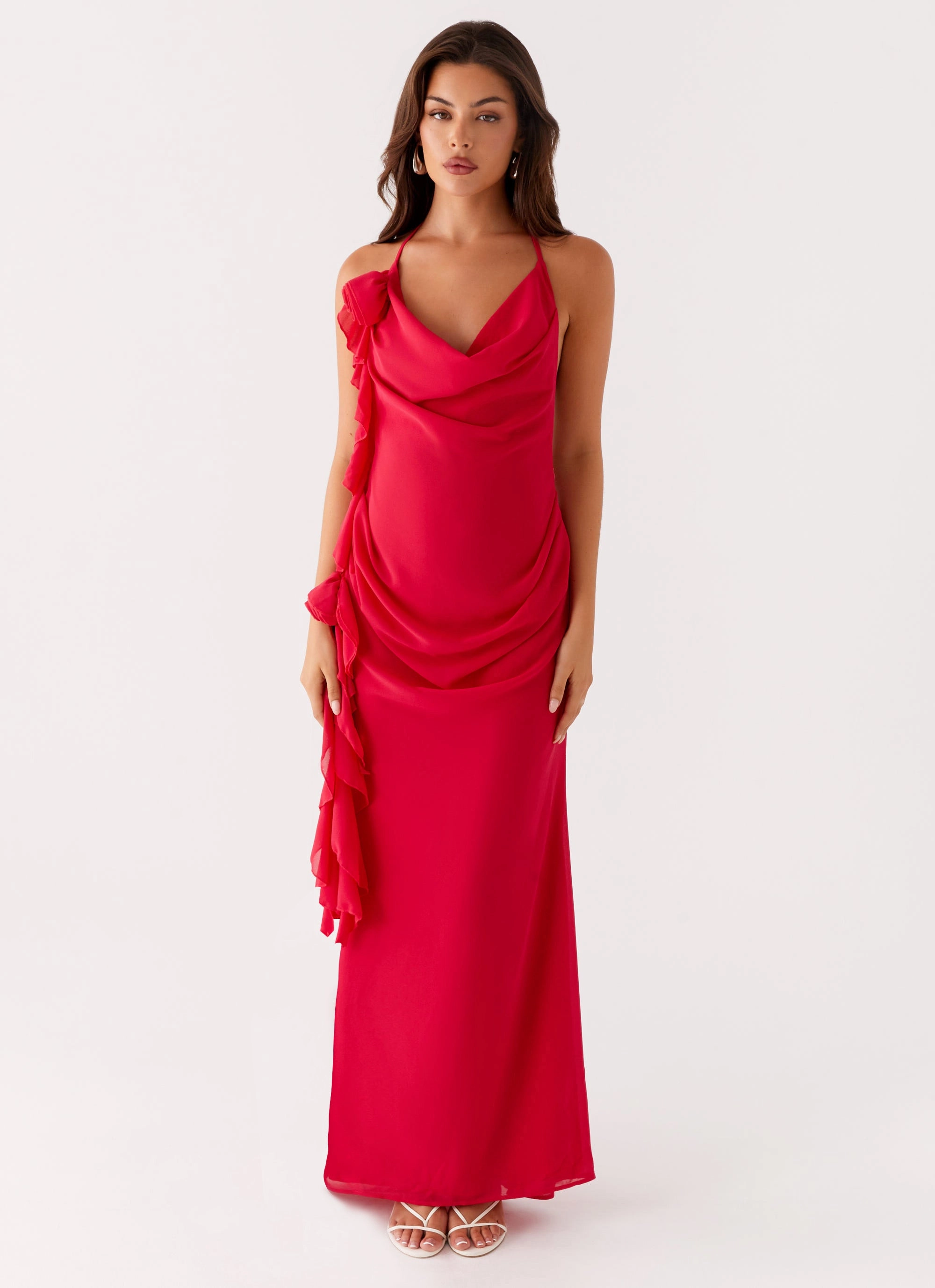 Happy Soul Diedre Rose Strappy Maxi Dress - Raspberry