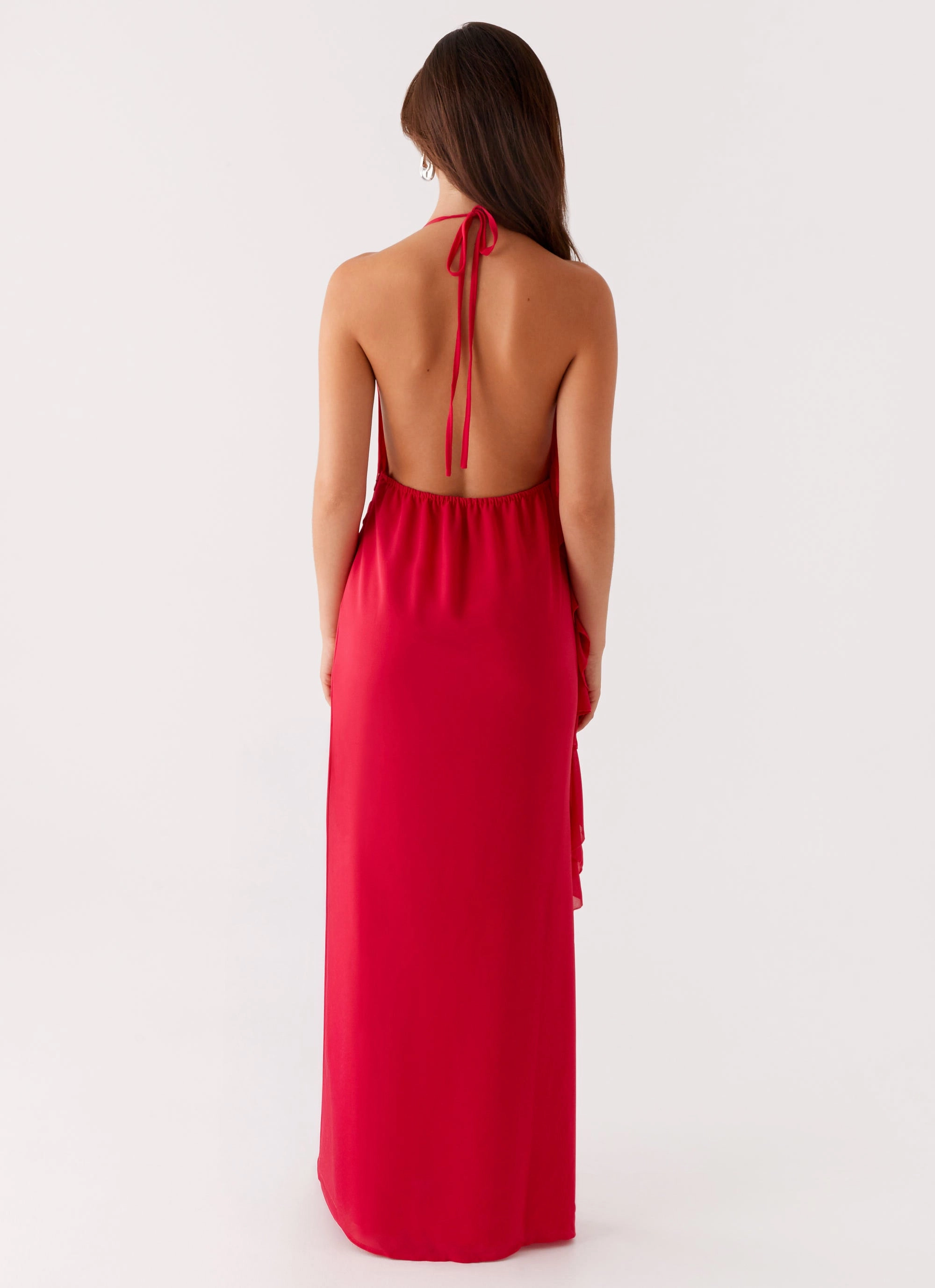 Diedre Rose Strappy Maxi Dress - Raspberry Artistic Flair Fresh Look