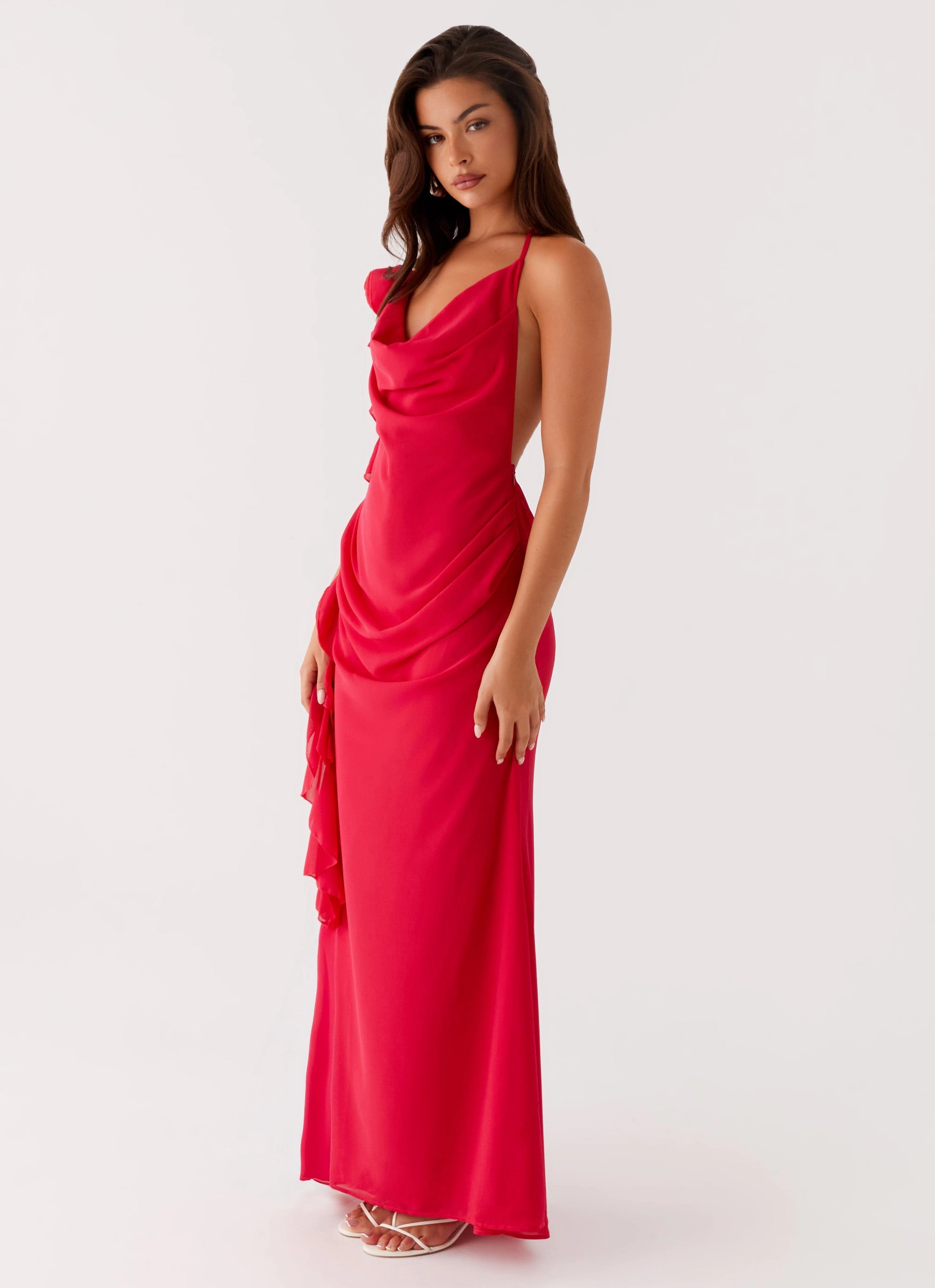 Comfort Layer Wear Relaxed Layer Diedre Rose Strappy Maxi Dress - Raspberry