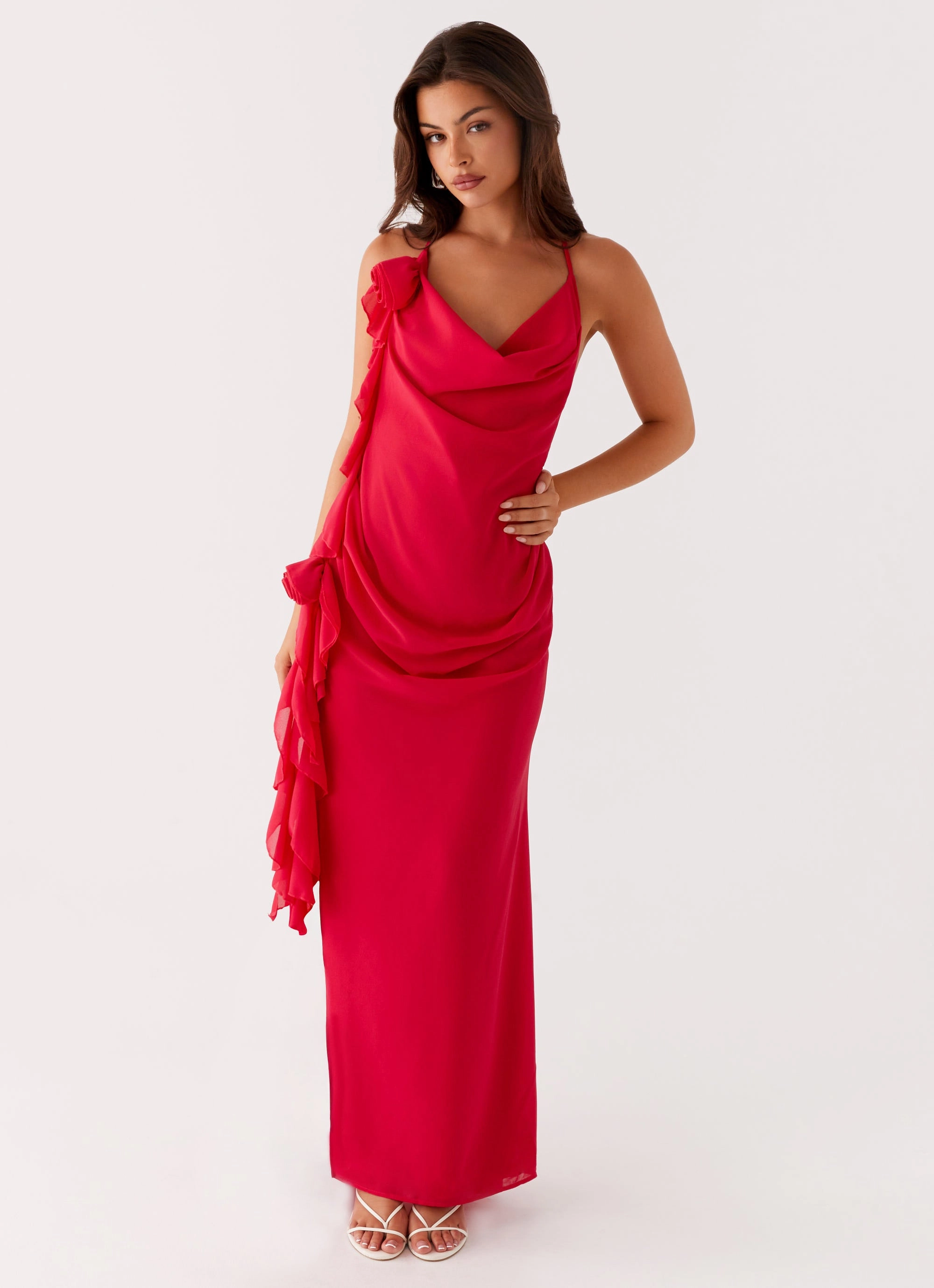 Diedre Rose Strappy Maxi Dress - Raspberry Daily Mood