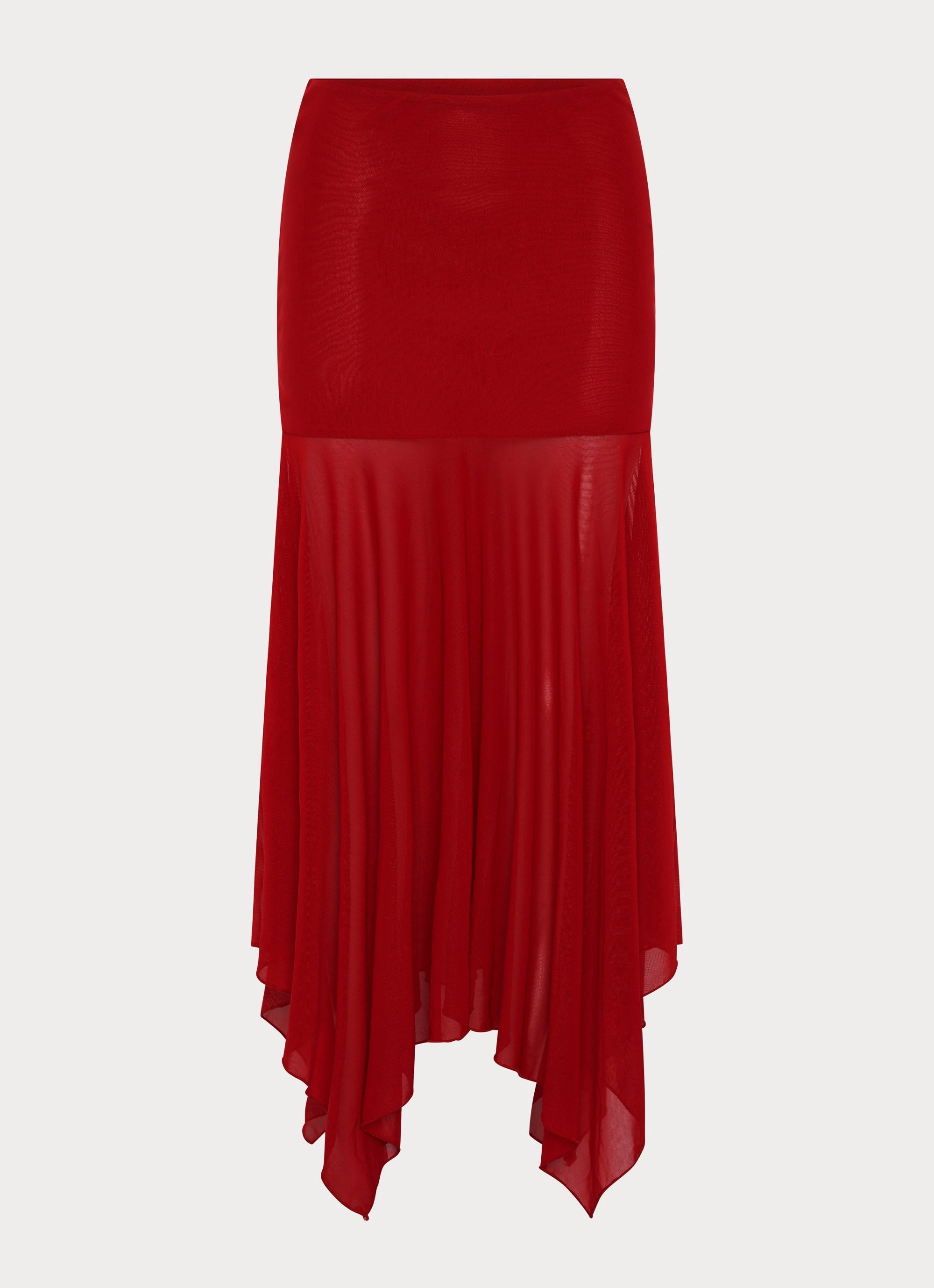 Dionne Maxi Skirt - Red Moisture wicking Designer Inspired