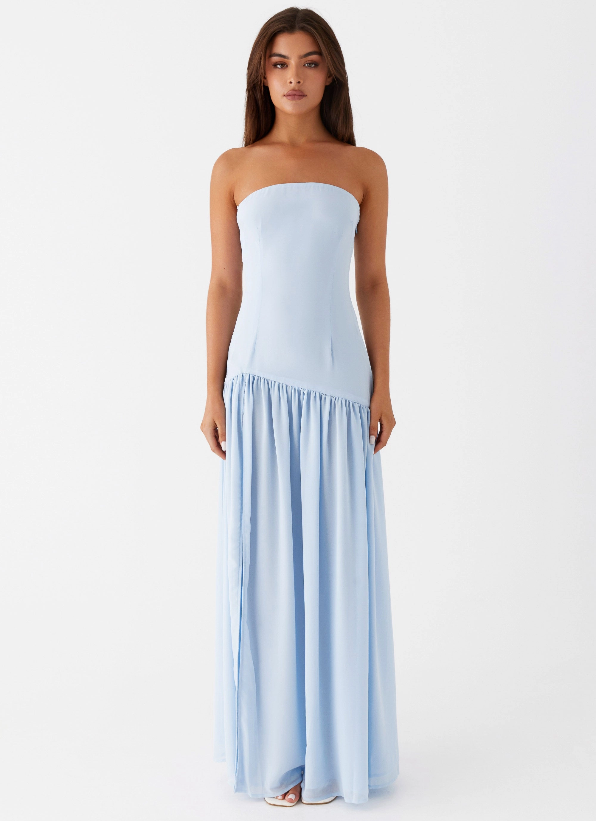 Comfy Design Eden Strapless Maxi Dress - Blue