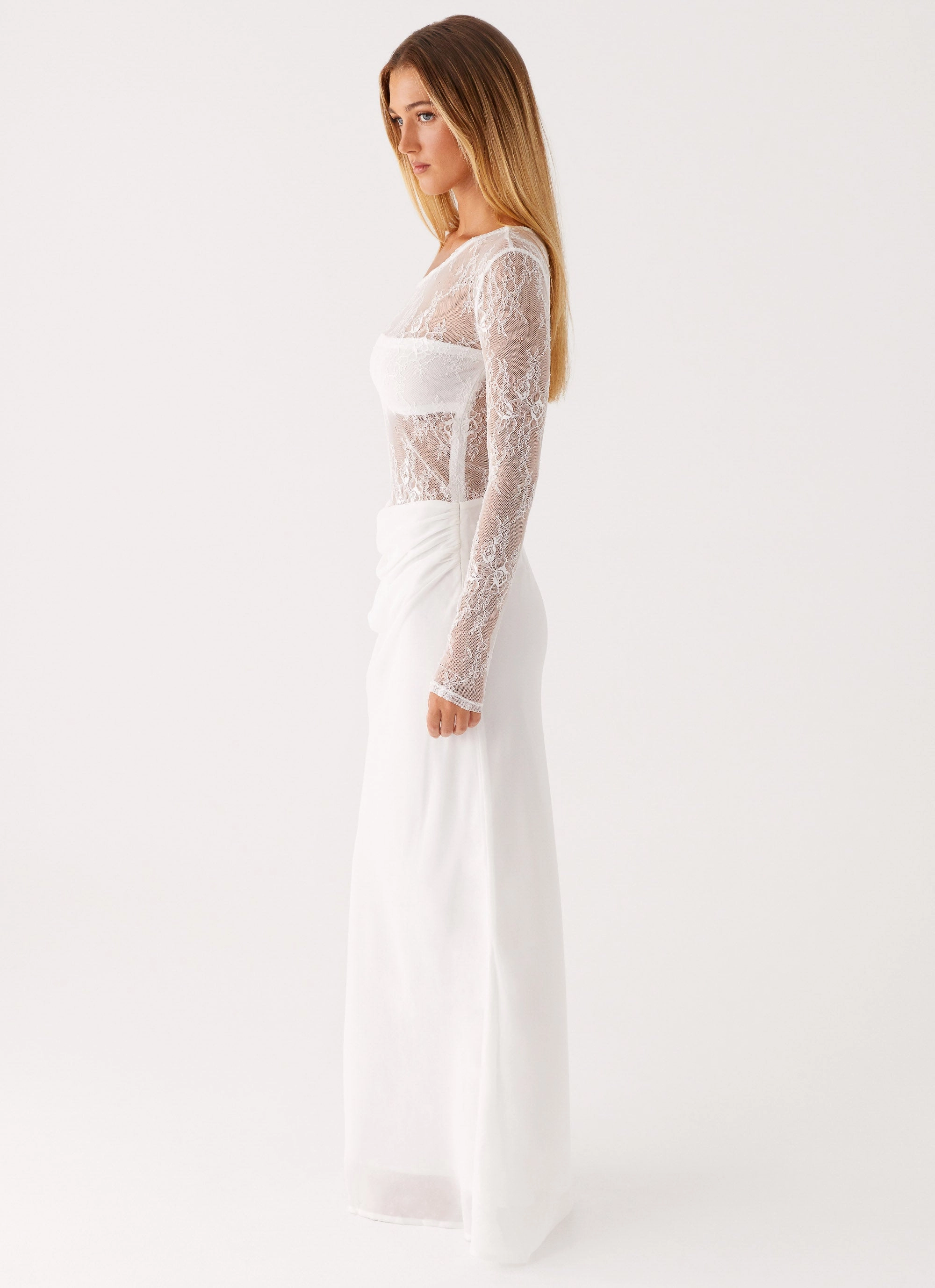 Take Your Time Maxi Dress - White Lounge Base