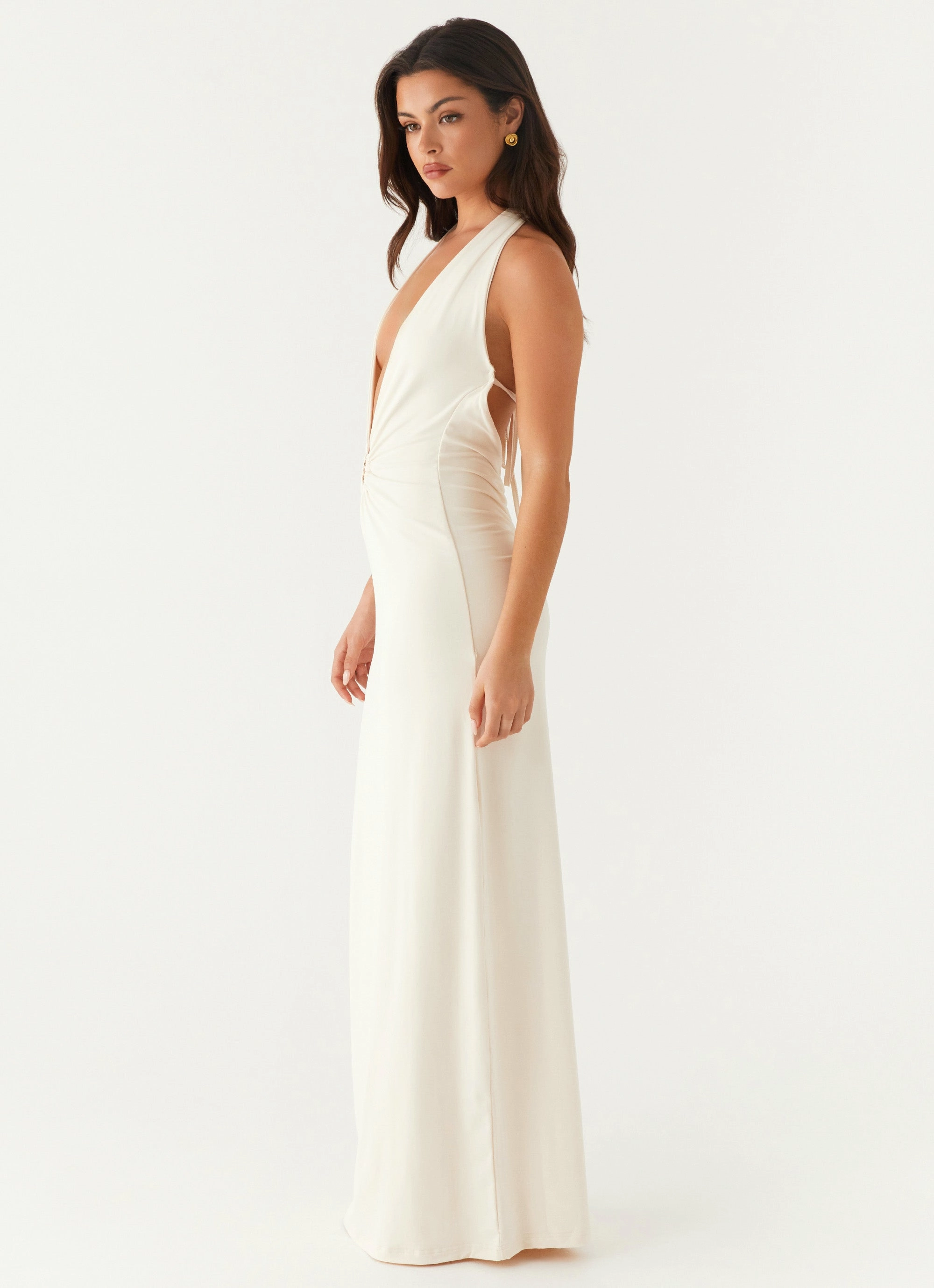 Dominica Maxi Dress - Ivory Office Ease