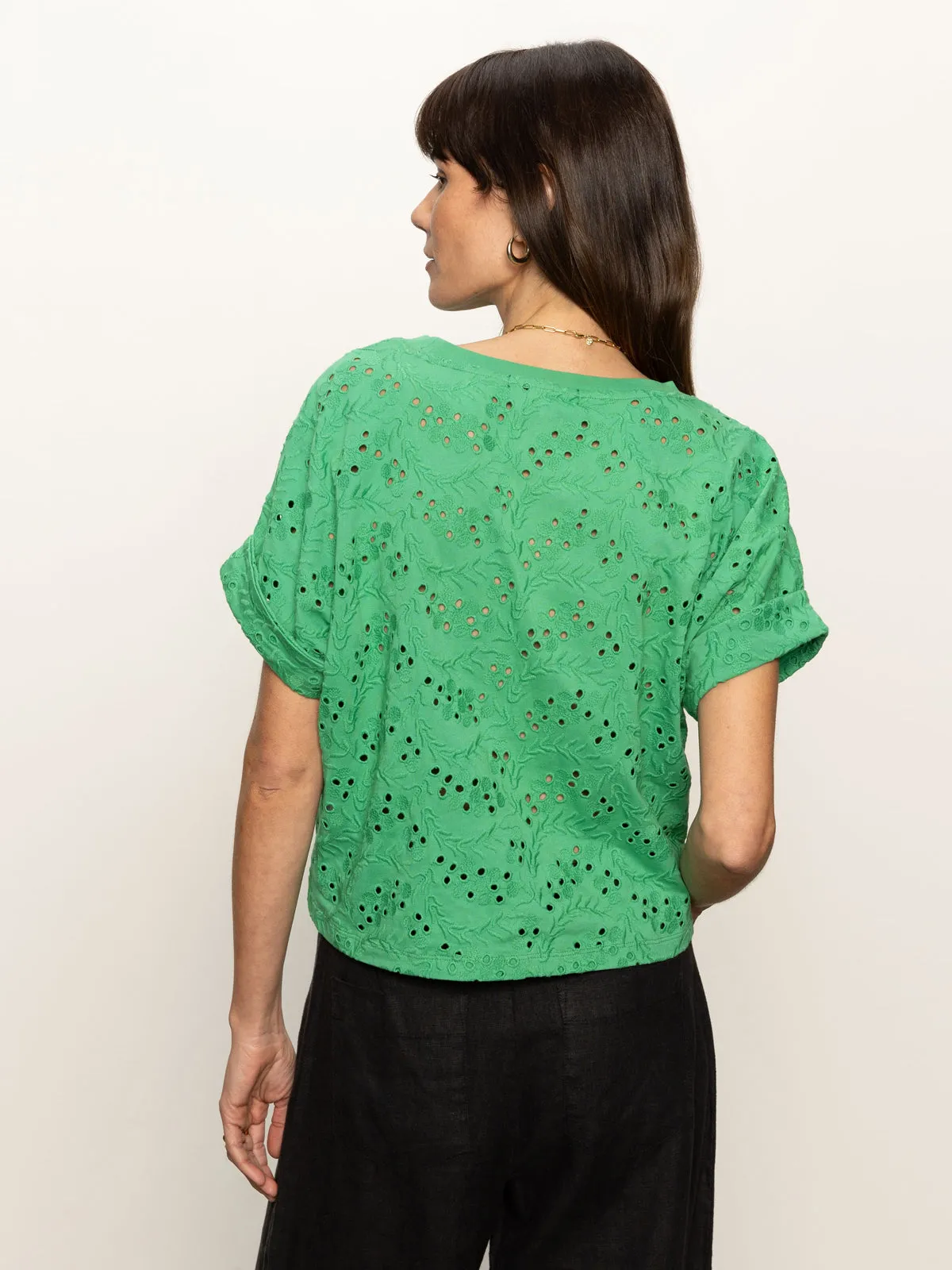ComfortStretchFit All Day Eyelet Tee Palm