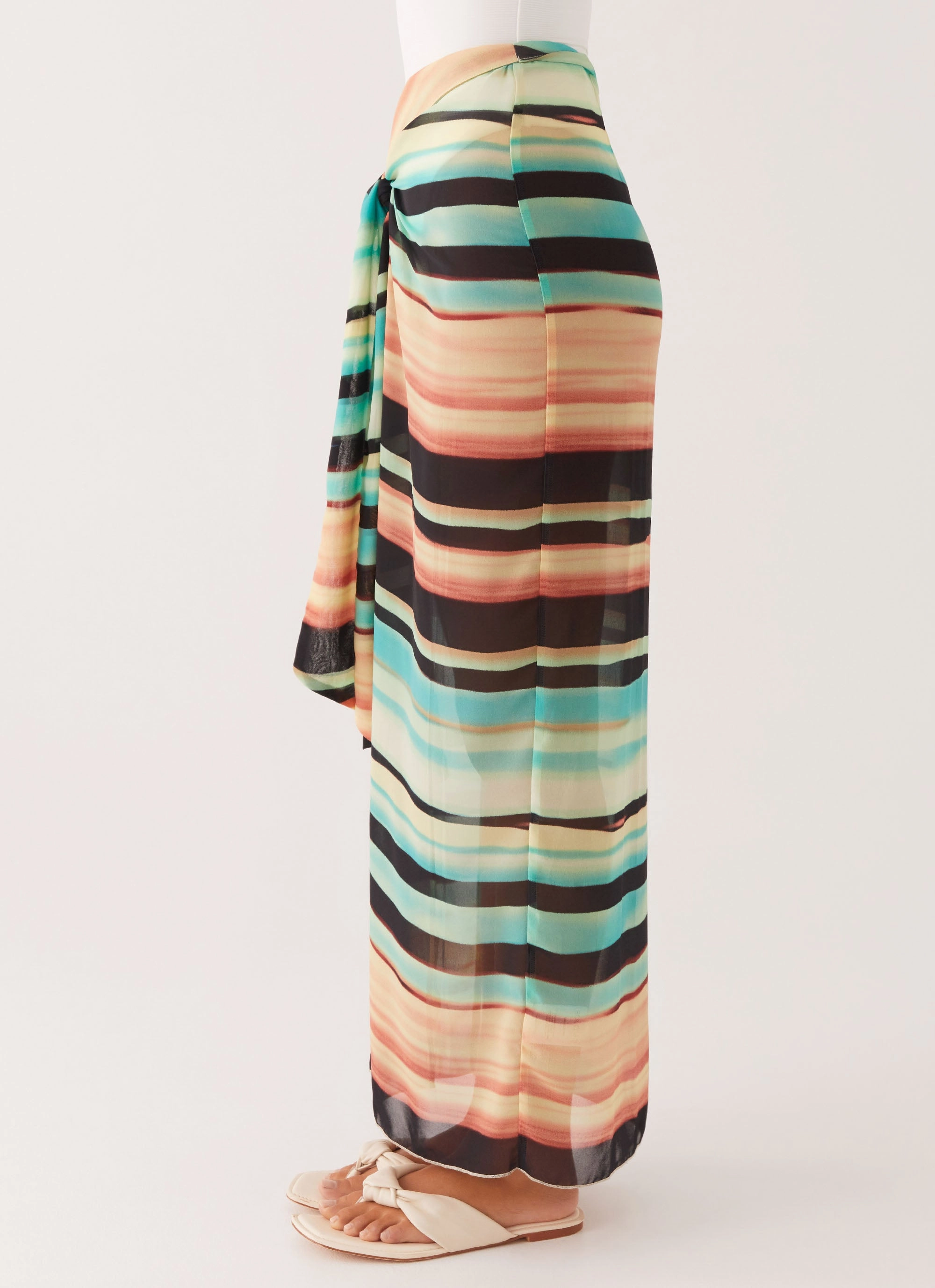 Beach Essentials Swim Low Tide Sarong Maxi Skirt - Stripe