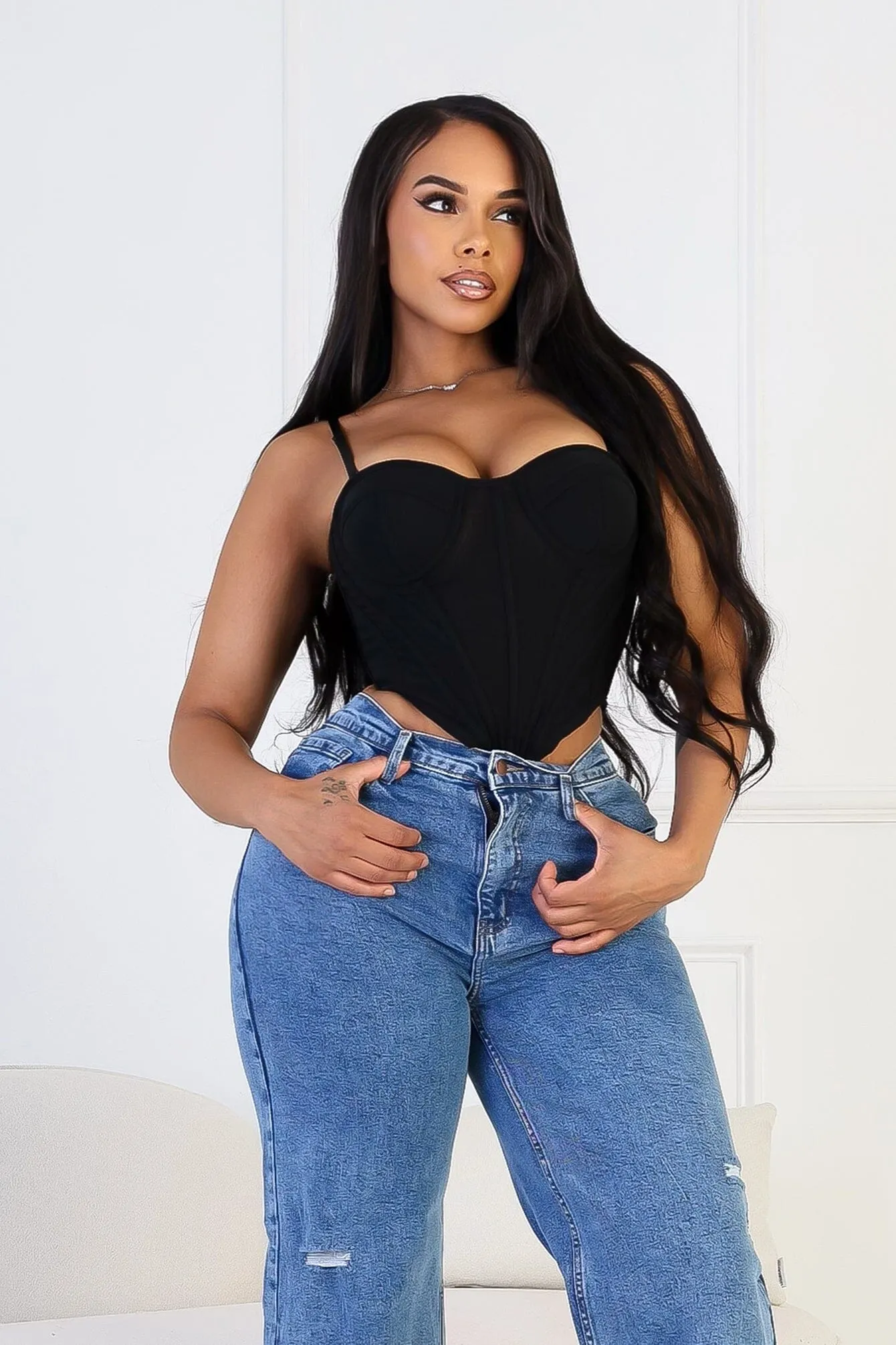 Easy to Wear Bare Intention Bustier Top