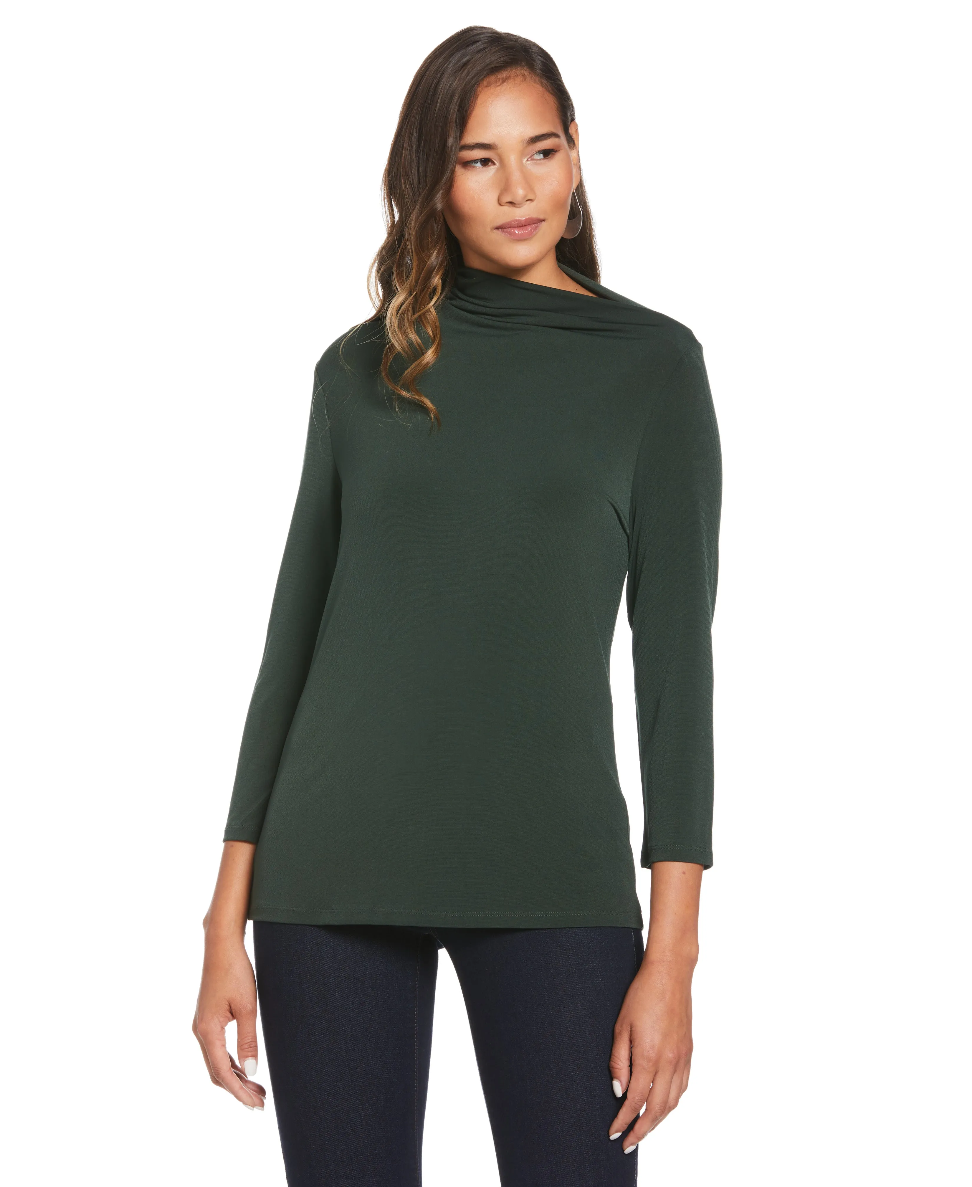 Low Impact Manufacturing HypoallergenicMaterial Draped Knit Top