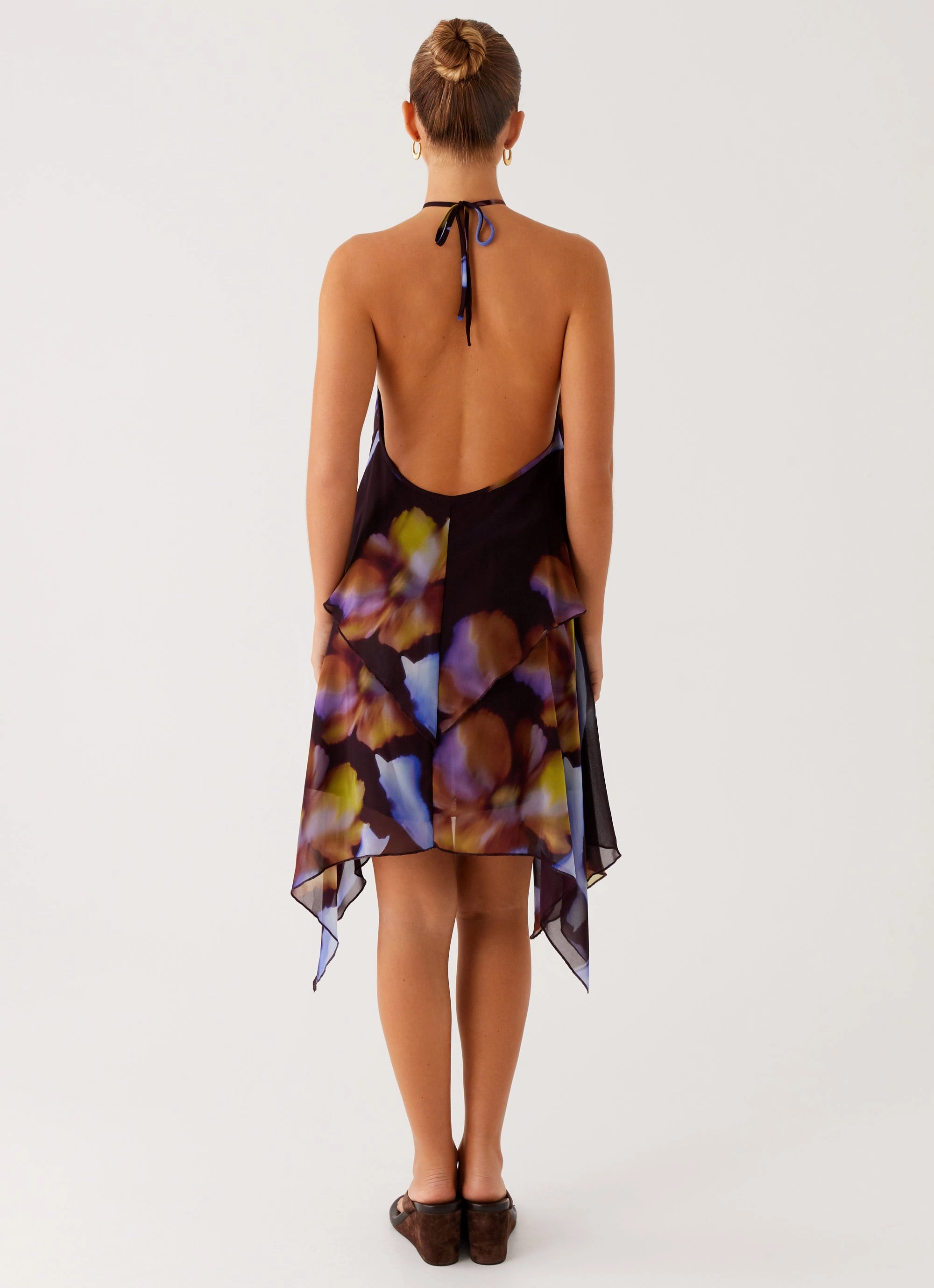 Effortless Pair Subtle Flex Verbena Midi Dress - Dark Floral