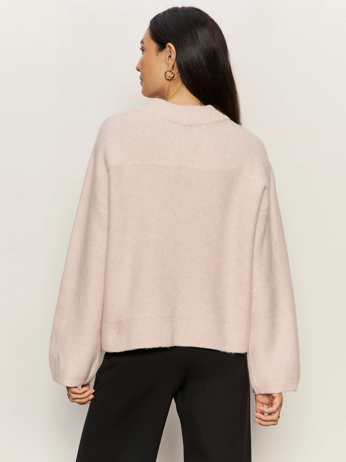 Anti Bacterial Layer Dreamy V Neck Sweater Heather Rose
