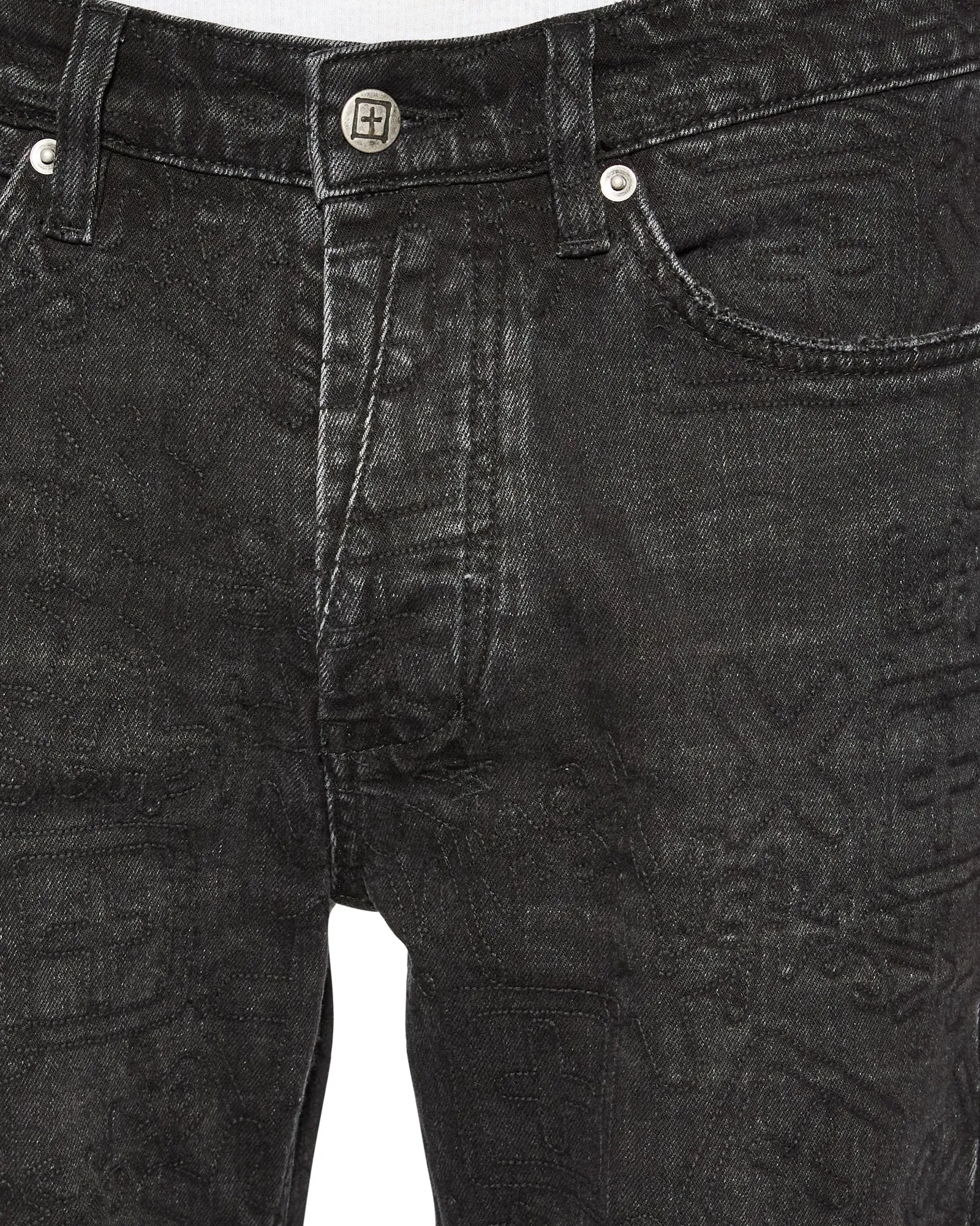 No Gap Waist Relaxed Comfort Look VAN WINKLE STENCIL BLACK