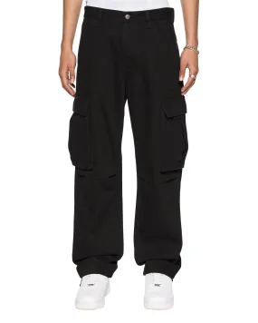 Core Utility Seasonal Basic Durable Weave SOTT FUGITIVE CARGO PANT JET BLACK