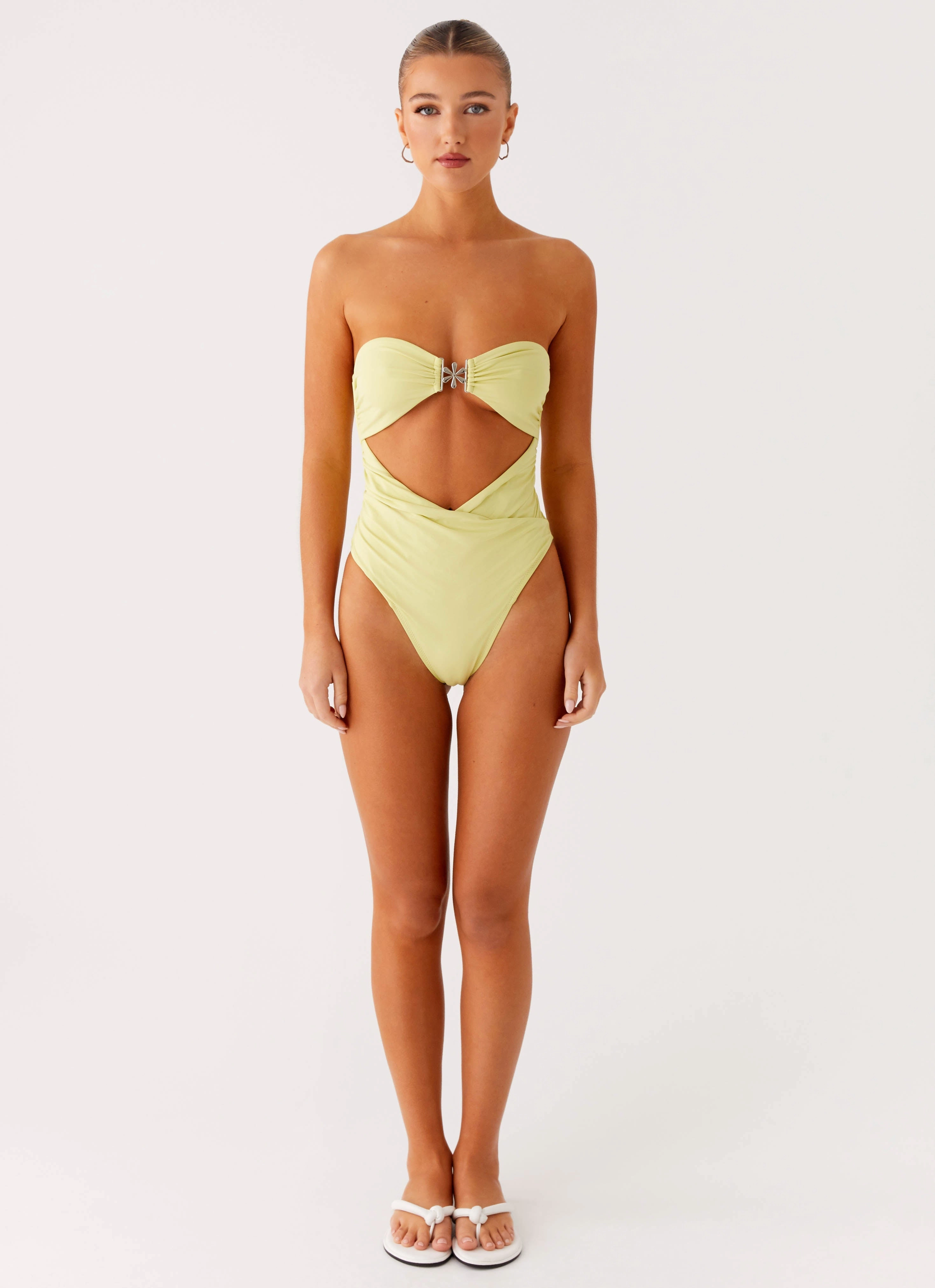 Ocean Tempest One Piece Swimsuit - Lime Chlorine Proof Swim Fashion Forward