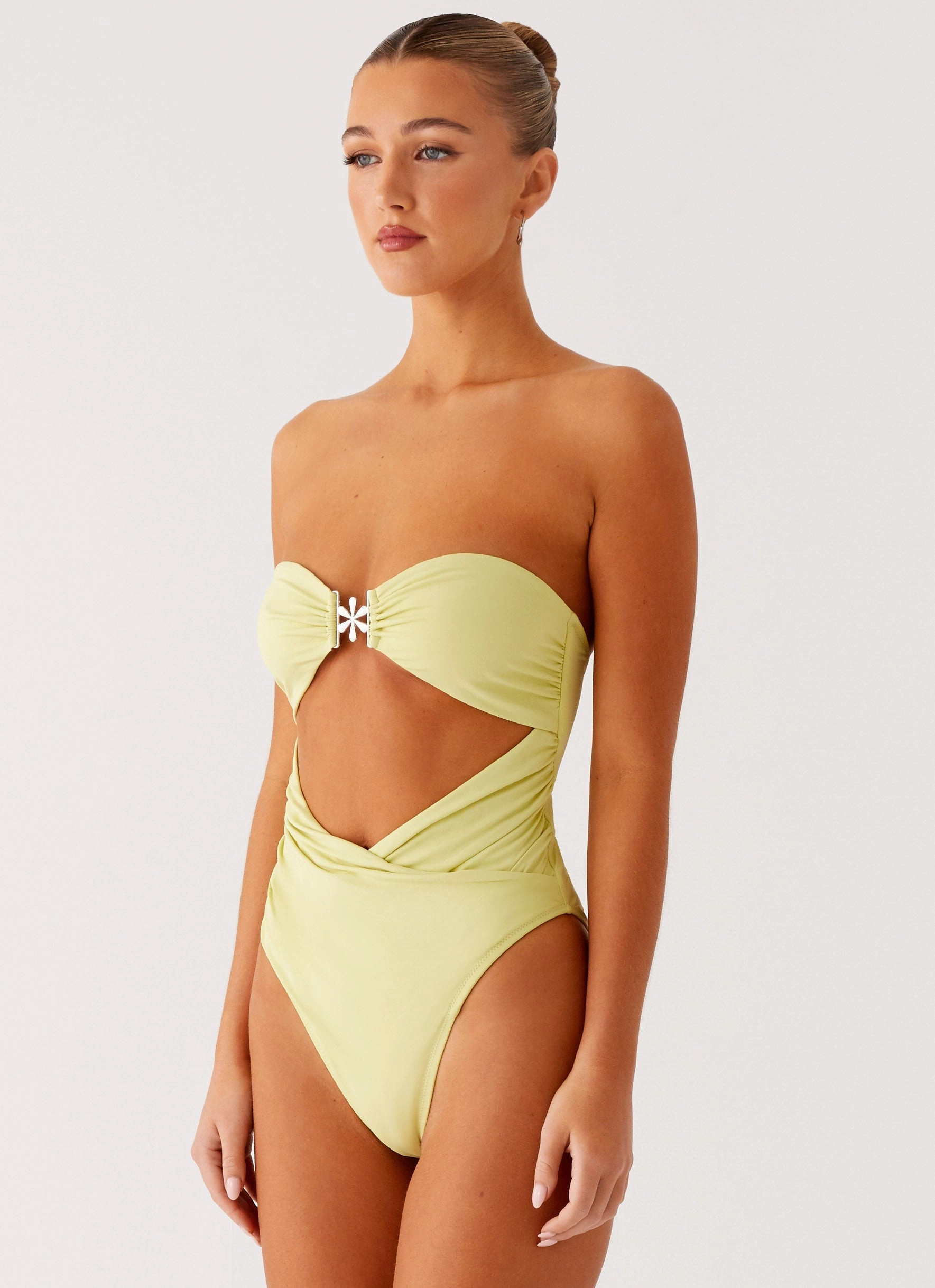 Ocean Tempest One Piece Swimsuit - Lime Wardrobe Essential