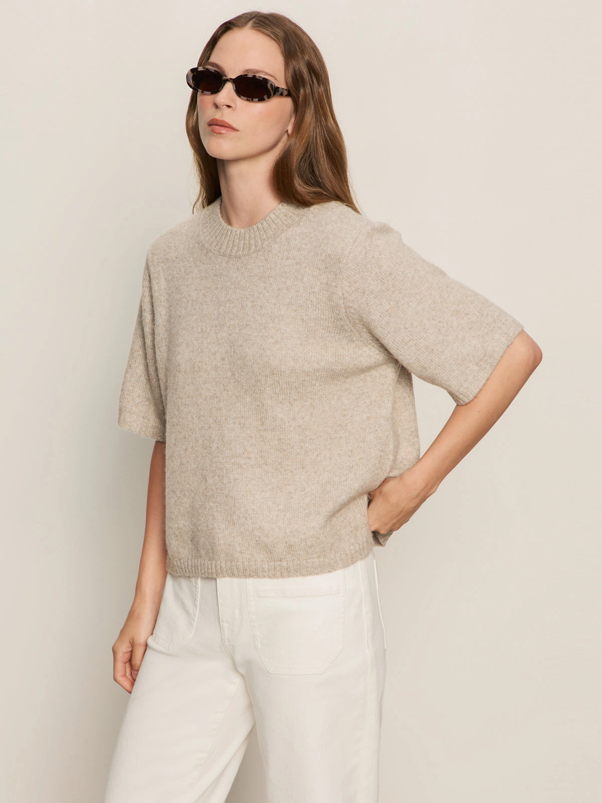 Perfect Sweater Tee Heather Pearl QuickDryTech