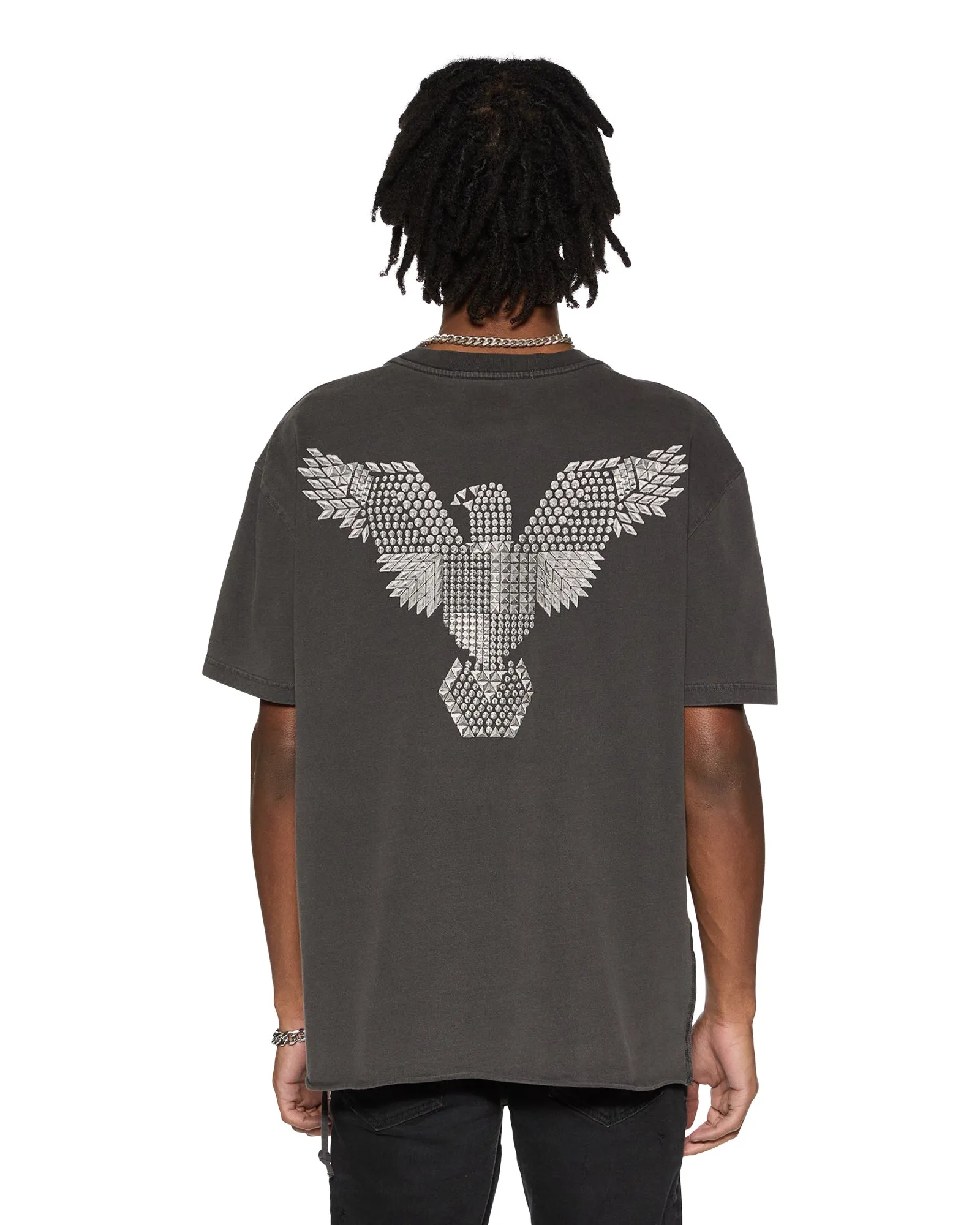 EAGLE BIGGIE SS TEE FADED BLACK Breathable wear Friction Resistant Edges