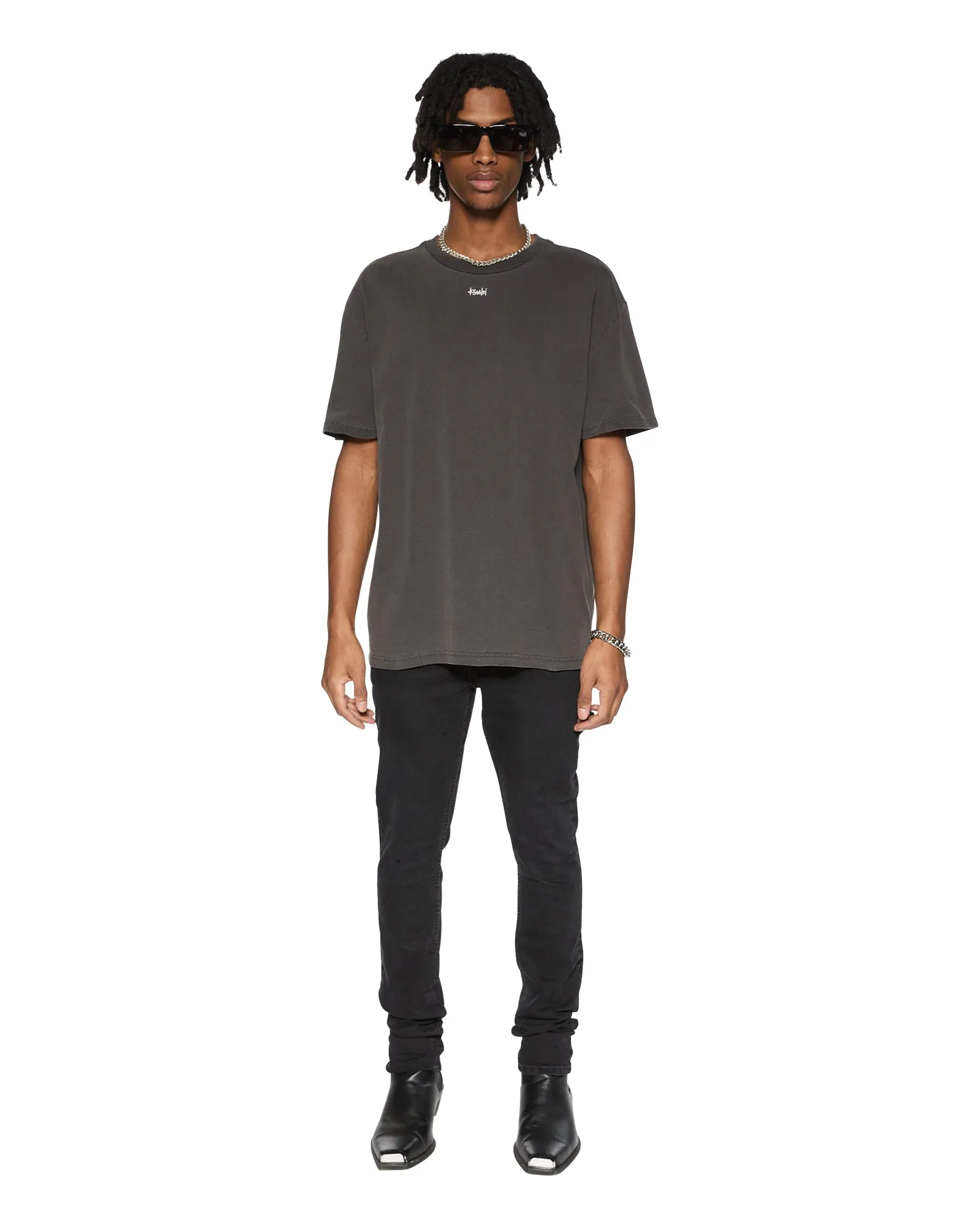 EAGLE BIGGIE SS TEE FADED BLACK Breathable wear TearResistant MultiFunctional Pocket Placement