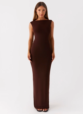 Earthbound Muse Maxi Dress - Chocolate Classic-style Relaxed and Elegant