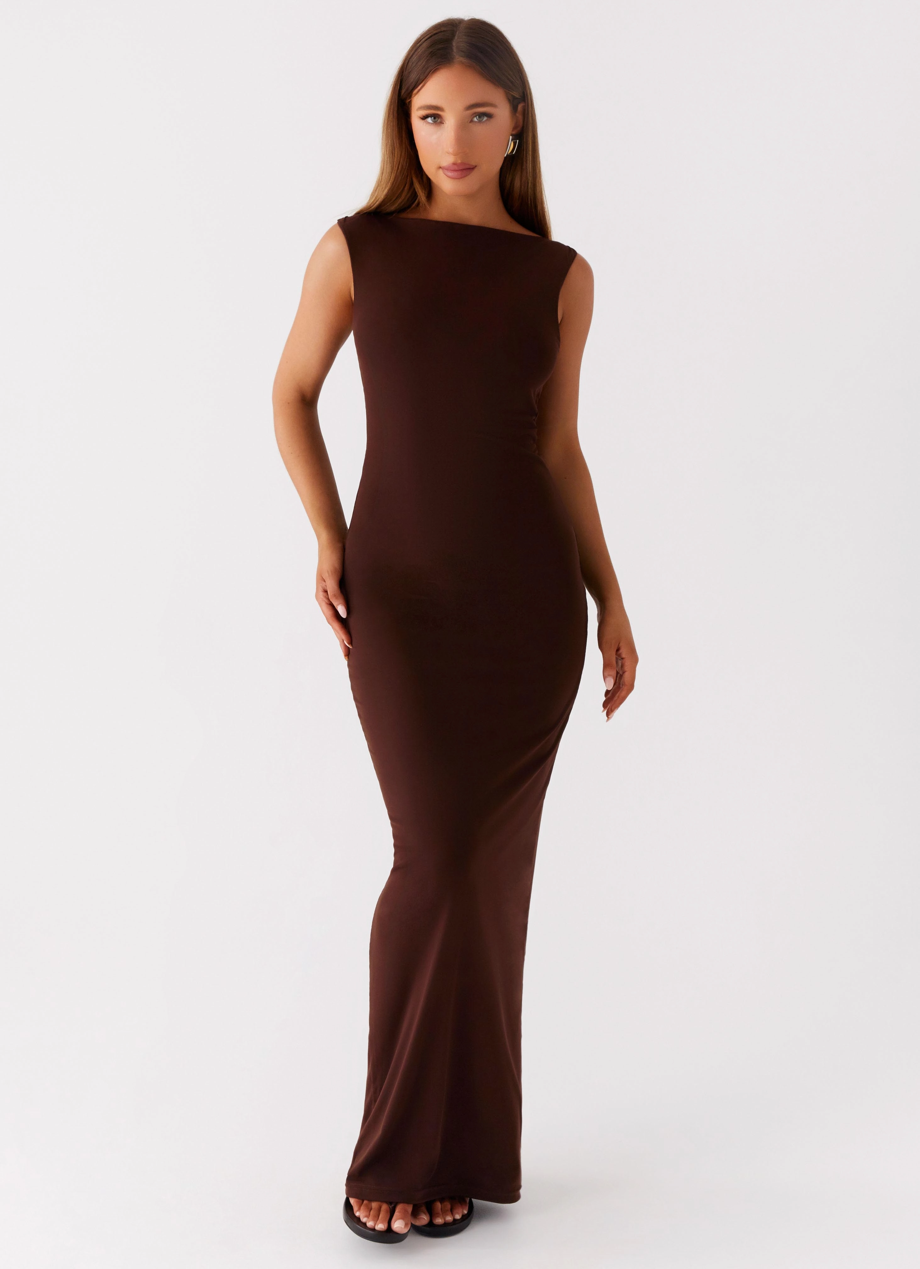 Earthbound Muse Maxi Dress - Chocolate Special-Occasion