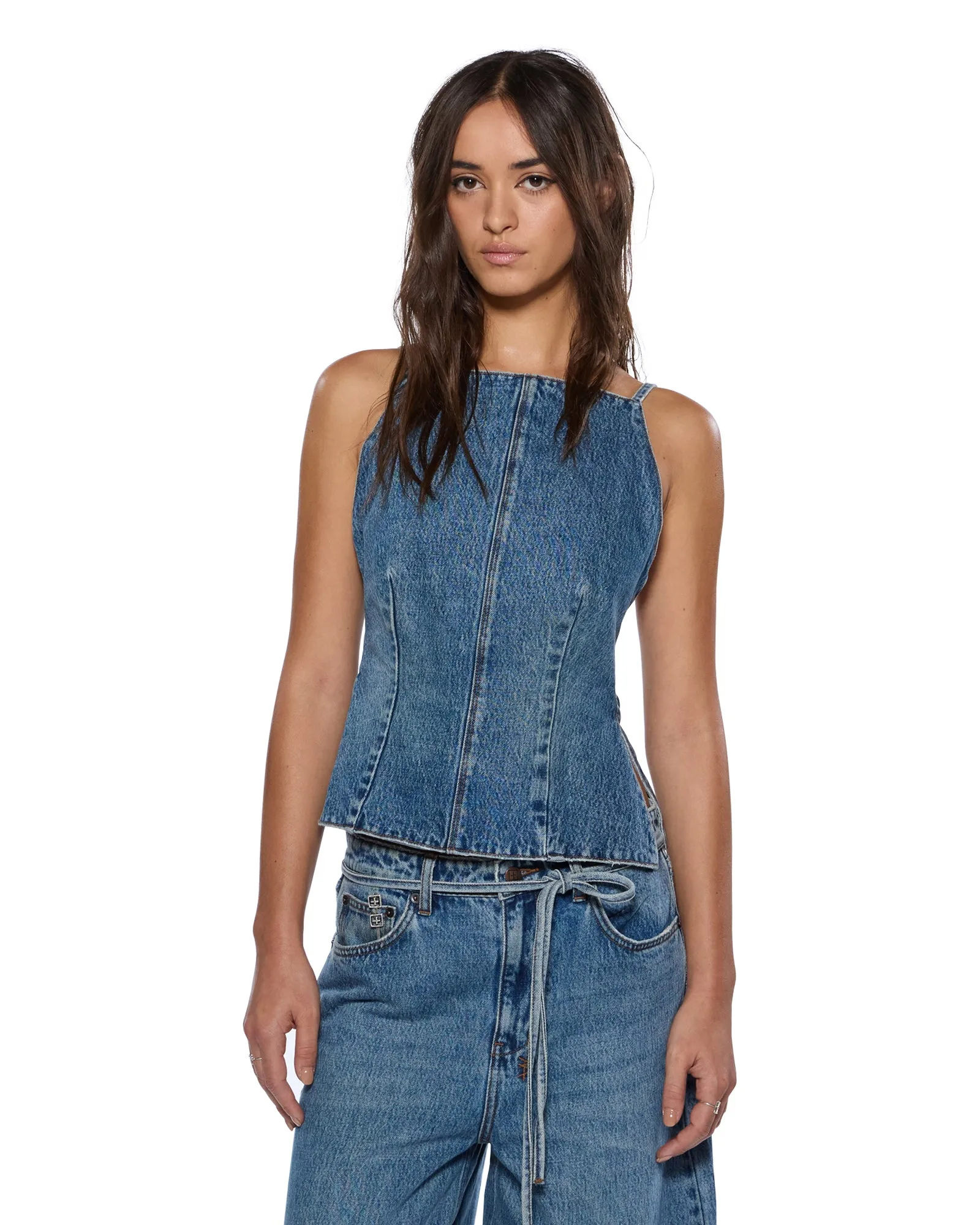 SheerLayering NonPill Surface Treatment Easy Clean Surface APRON TOP RELIK