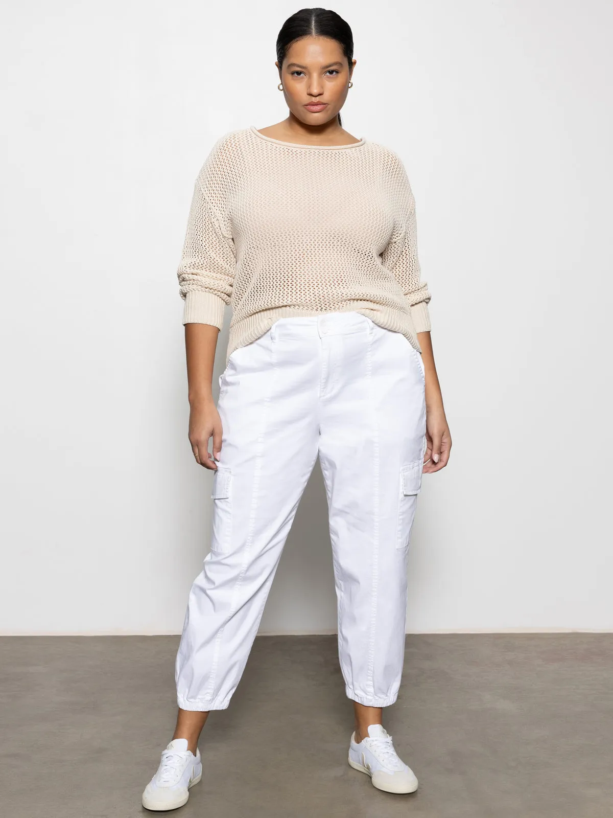 Ripstop Texture Rebel Standard Rise Pant Brilliant White Extended Sizing