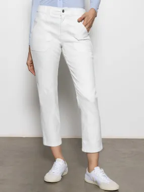 Relaxed Look Stretch Fit Sculpted Hayden Straight Crop Standard Rise Pant Brilliant White