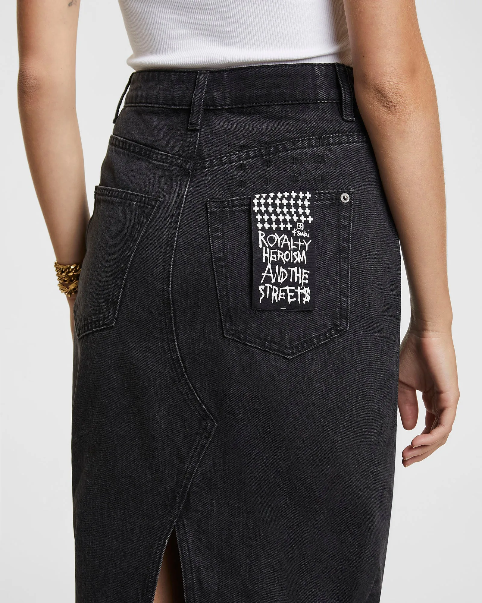 Sustainable JAGGED SKIRT DOWNTOWN BLACK