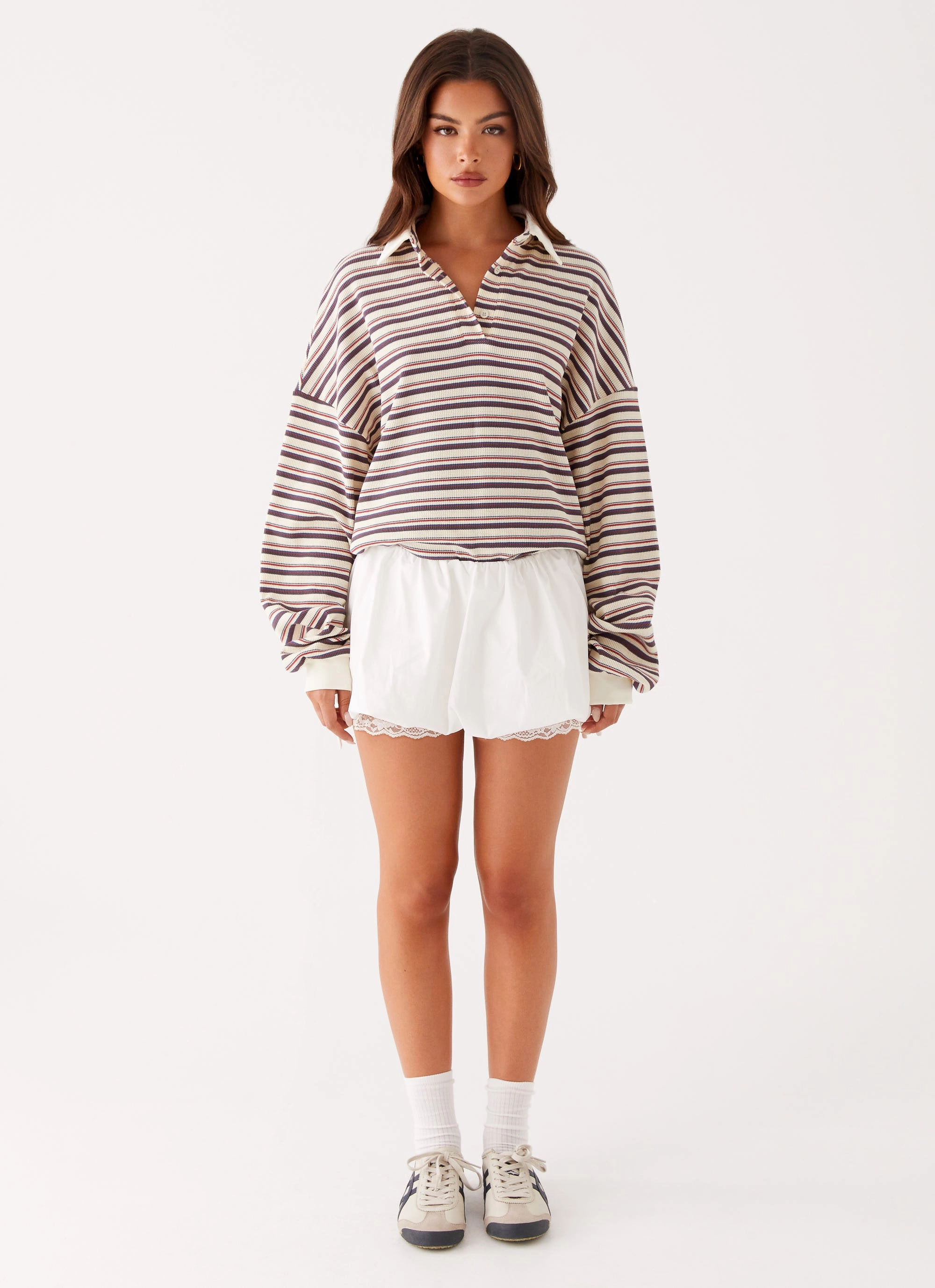 All Mine Bubble Skort - White Pastel tone