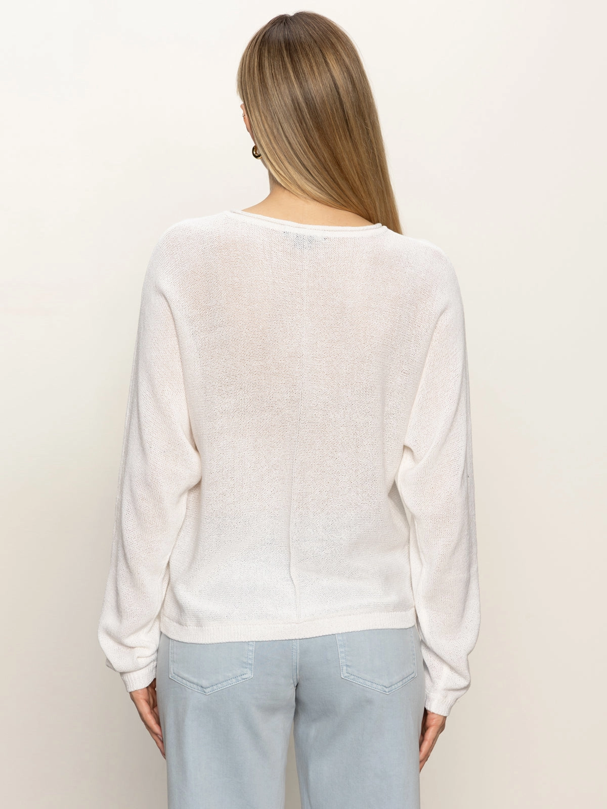 Easy Knitwear Top White Airflow Ventilation Zones